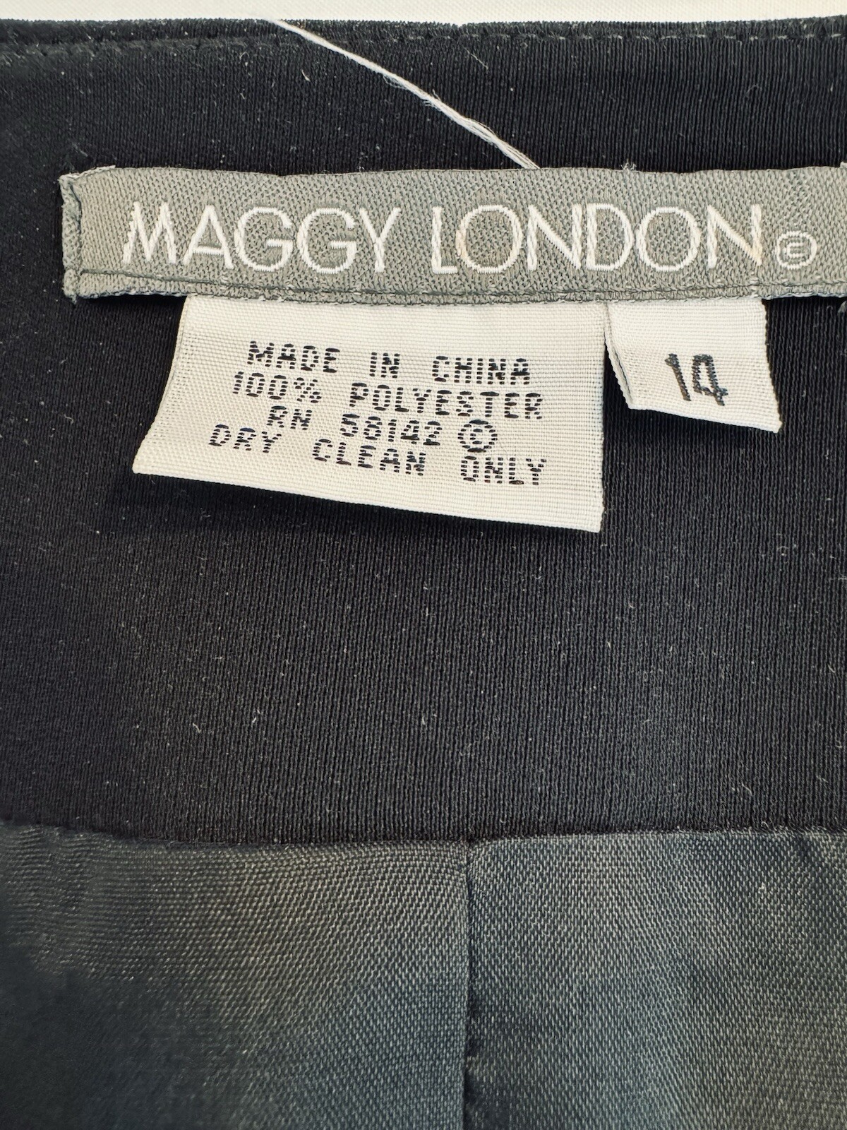 Vtg Y2K Maggy London Size 14 Black Cocktail Spaghetti Strap Dress with Bolero