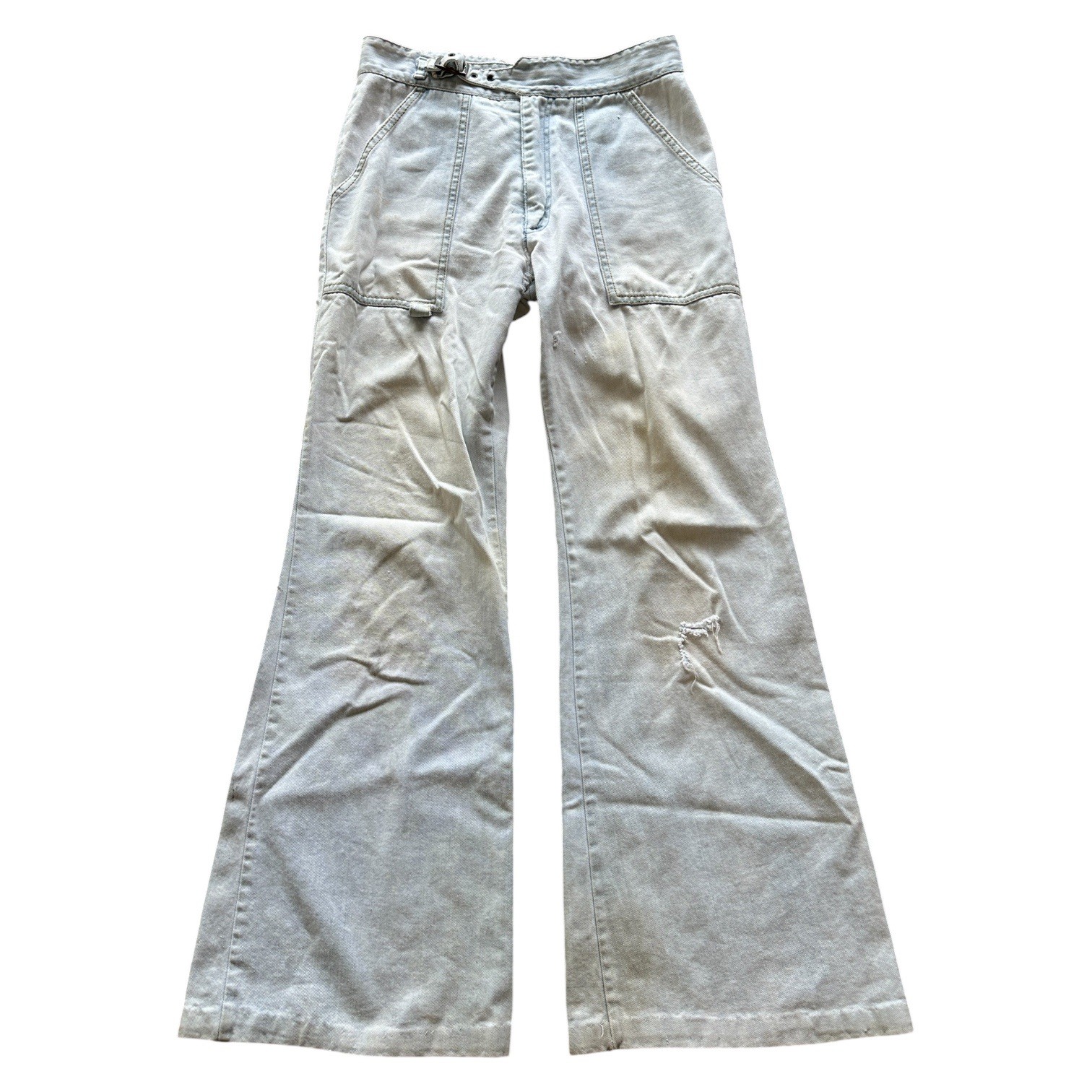 1970s Faded Glory Light Wash Bell Bottoms as is 28×29