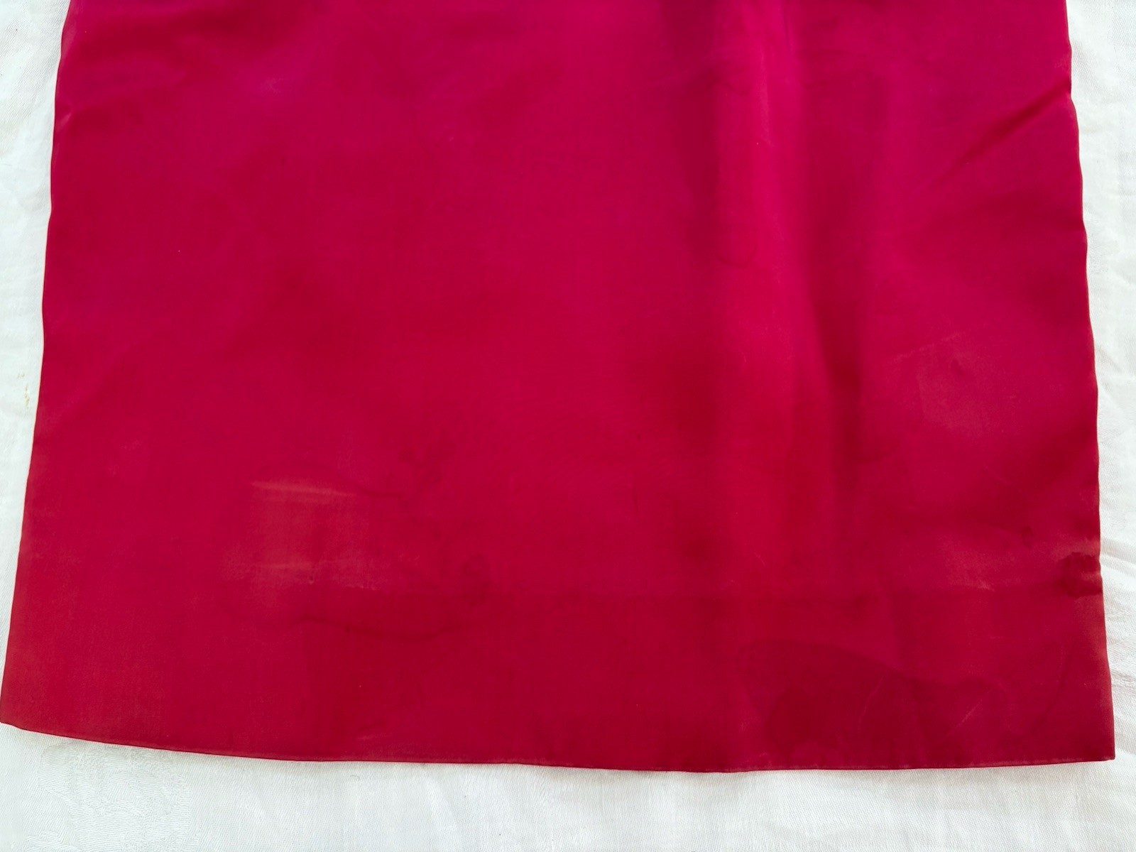 VTG Lilli Diamond Red Satin Dress Matching Evening Coat Oversized Size 4 FAIR
