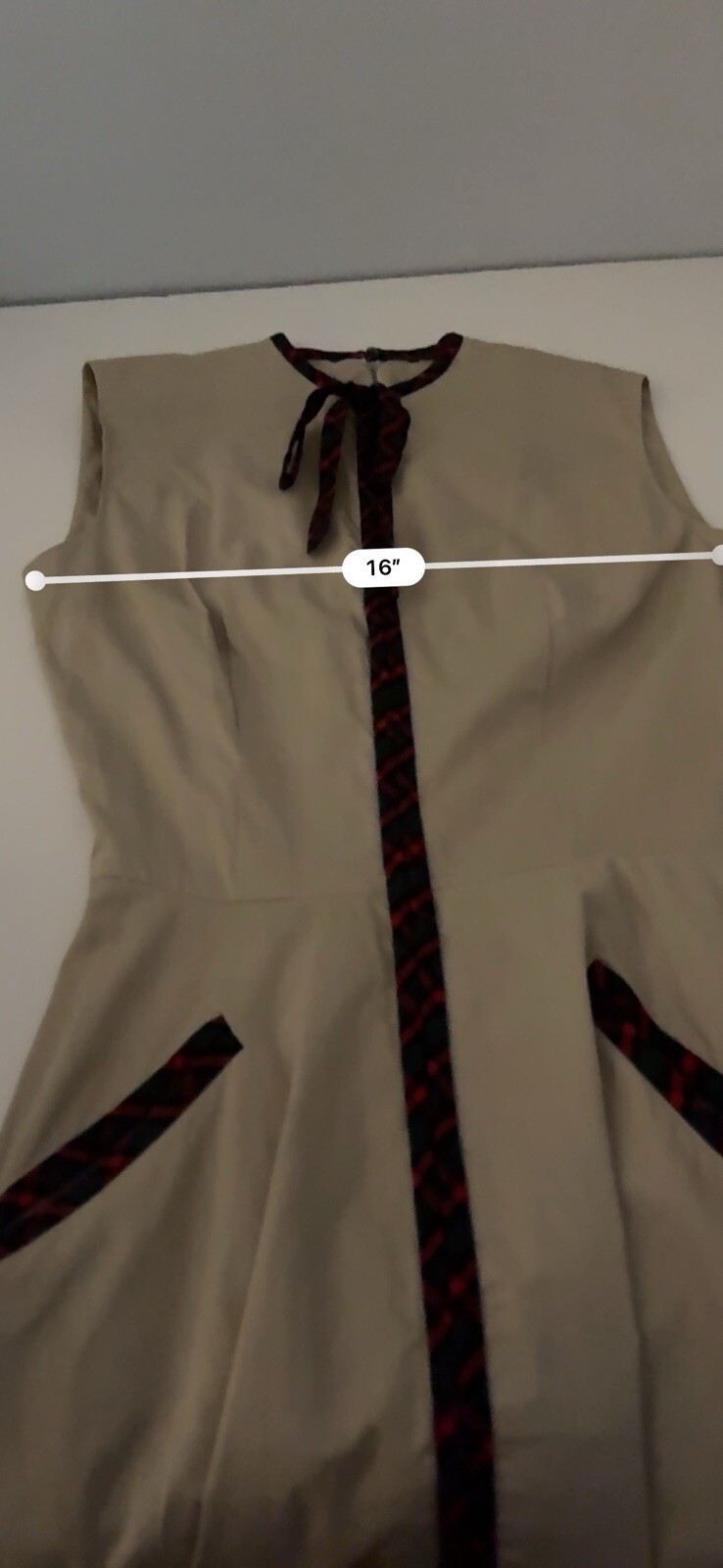 Nancy Greer House Dress Tartan Accent VTG
