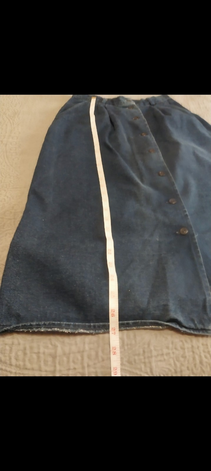 Vintage Jordache Prairie Denim Skirt Womens Size 11 Western 80s Boho