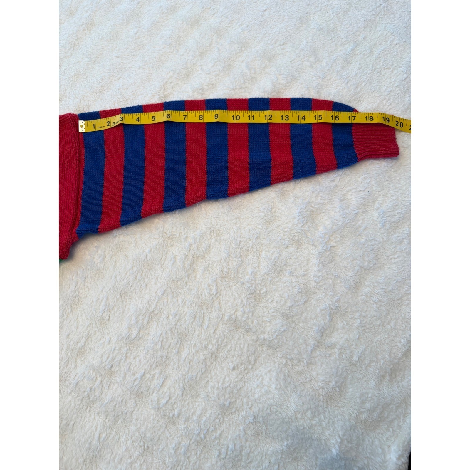 Huntington Ridge Vintage Color Block Geometric Sweater Red Blue Yellow Large