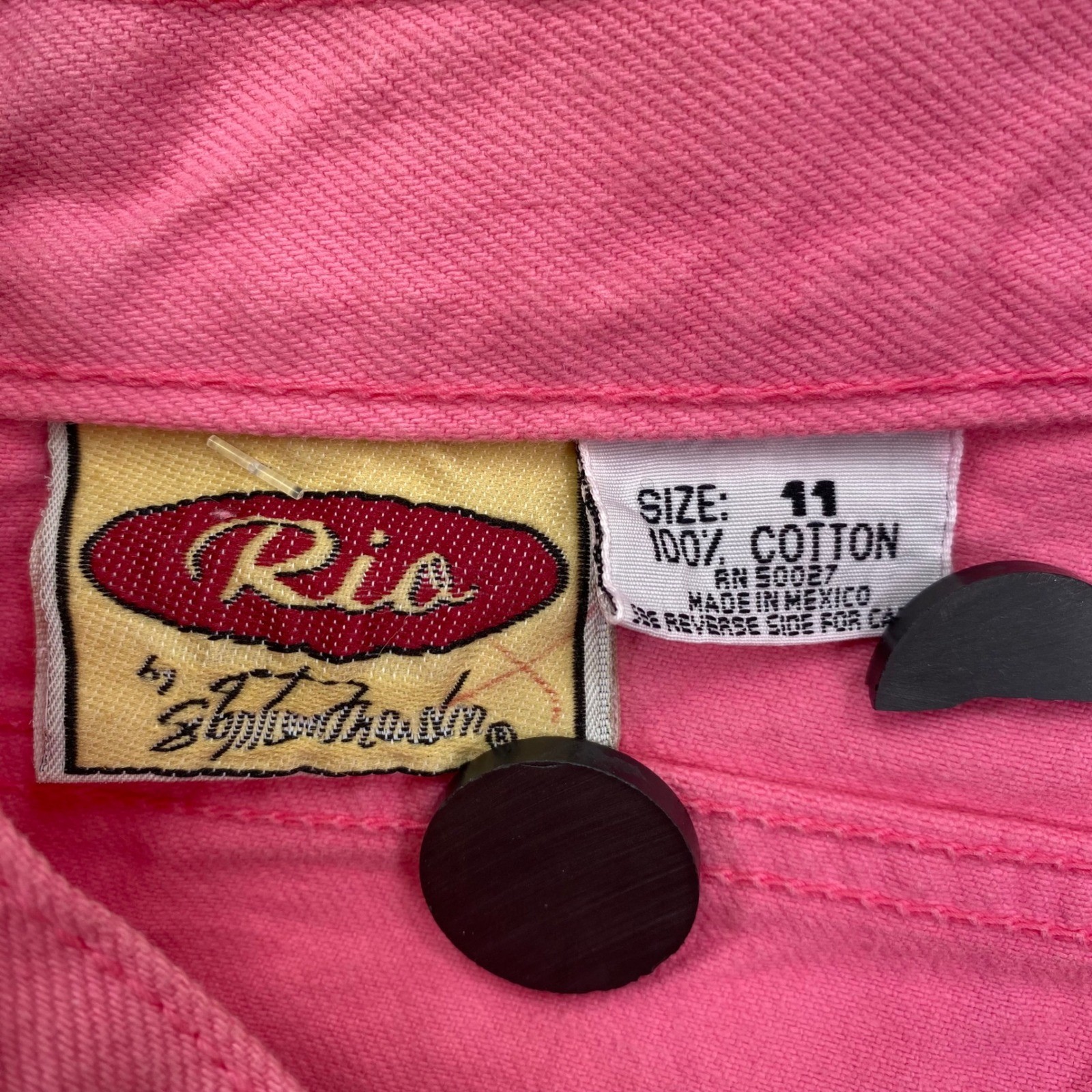Rio Jeans Womens 11 Hot Pink Vintage High Waist Straight Leg Cotton NWT 722032