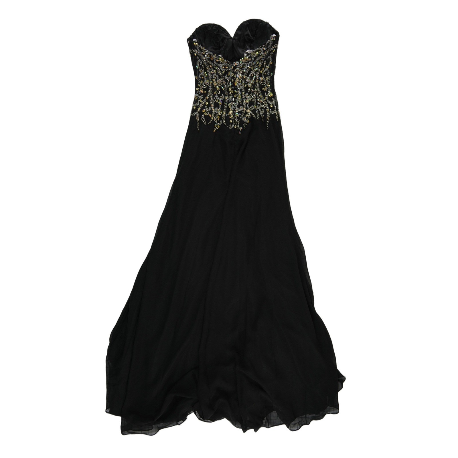 Tony Bowls Le Gala Vintage Ball Gown Women’s Size 2 Black Beaded Evening Dress