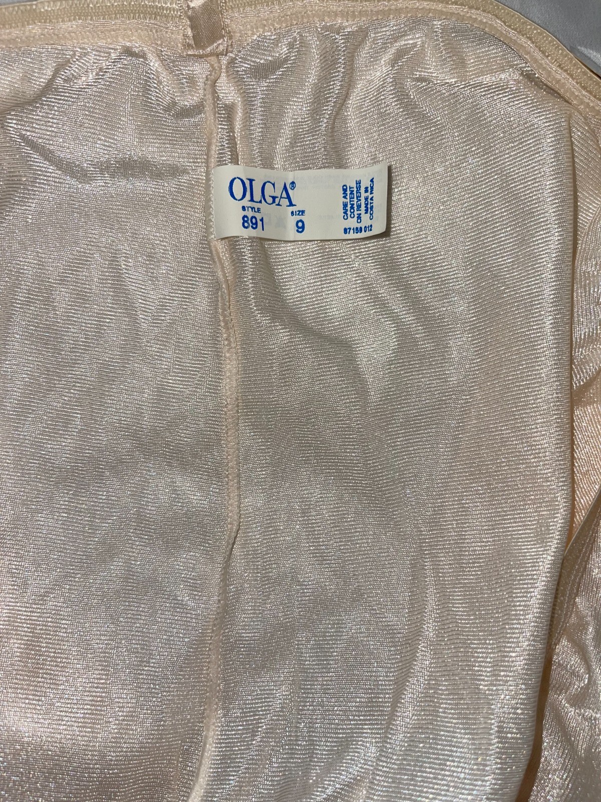 NWT Vintage Olga Nylon Panties Fashion Scoop #891 Size 9 2XL Nylon Beige Nude