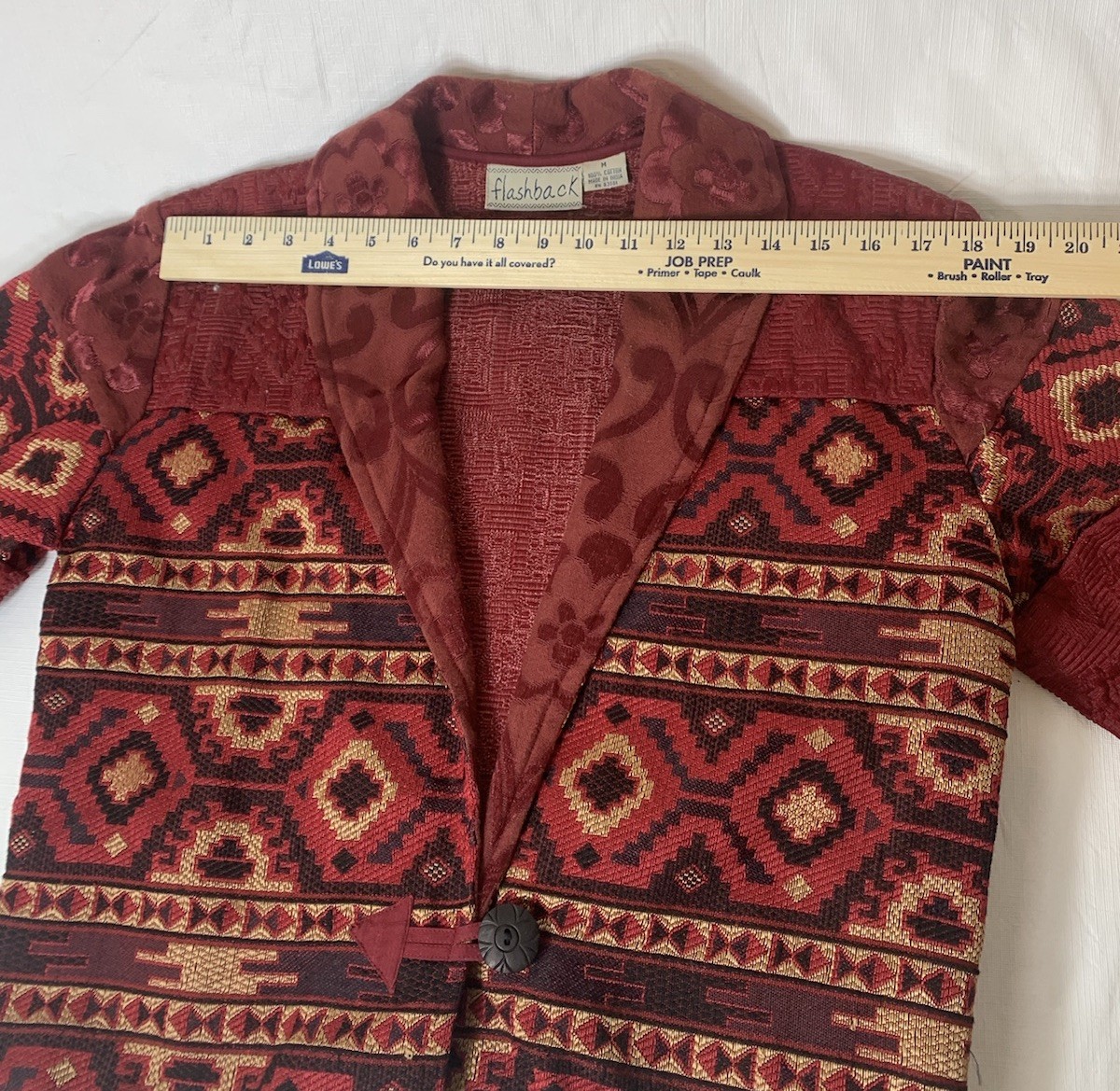 Vintage Flashback cropped embroidered western bolero blazer, size medium