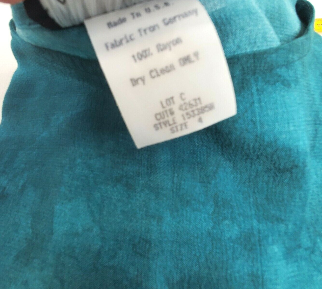Carole Little CL Womens Size 4 Skort Pant Suit Set Teal Marble Tie Dye Rayon SS