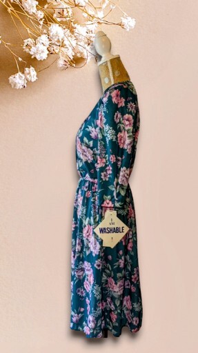 NWT TABBY OF CALIFORNIA PRAIRIE Dress Sz 6 Petite Pink Green Floral Cottagecore