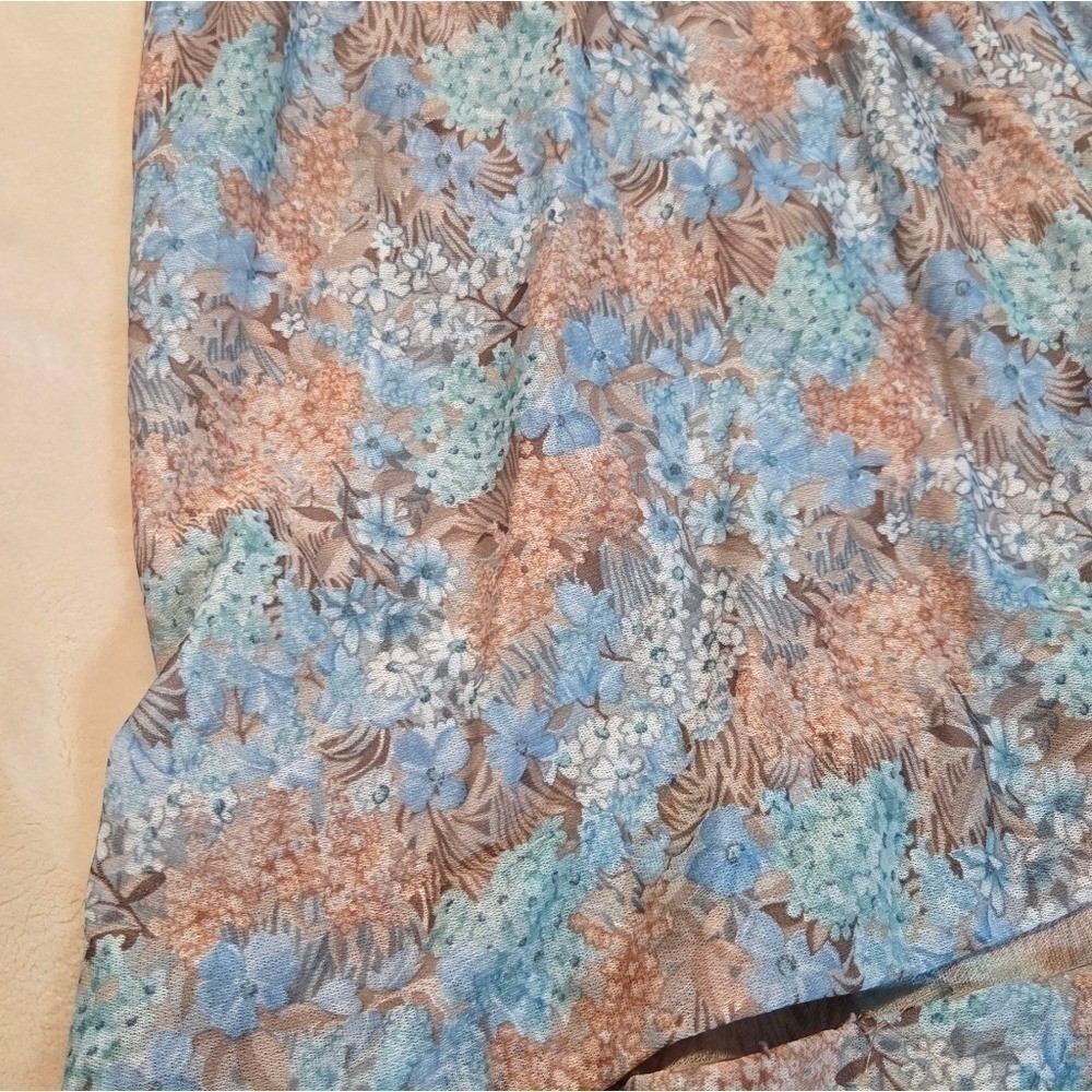 Vintage Country Miss Prairie Western Inspired Summer Floral Midi Dress Size 16