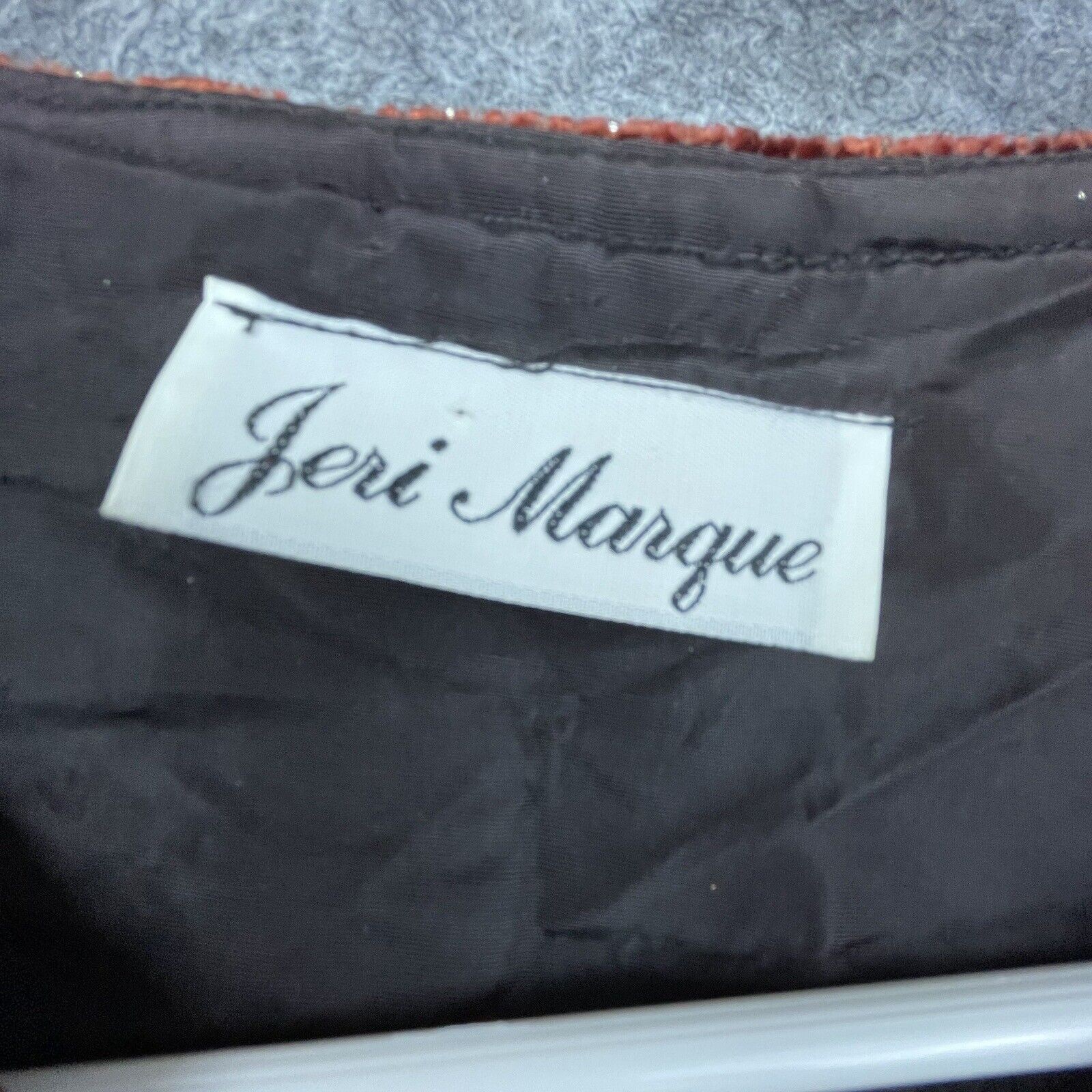 Vintage Jeri Marque Jacket Medium Evening Metallic Sequin Glitter Blazer Party