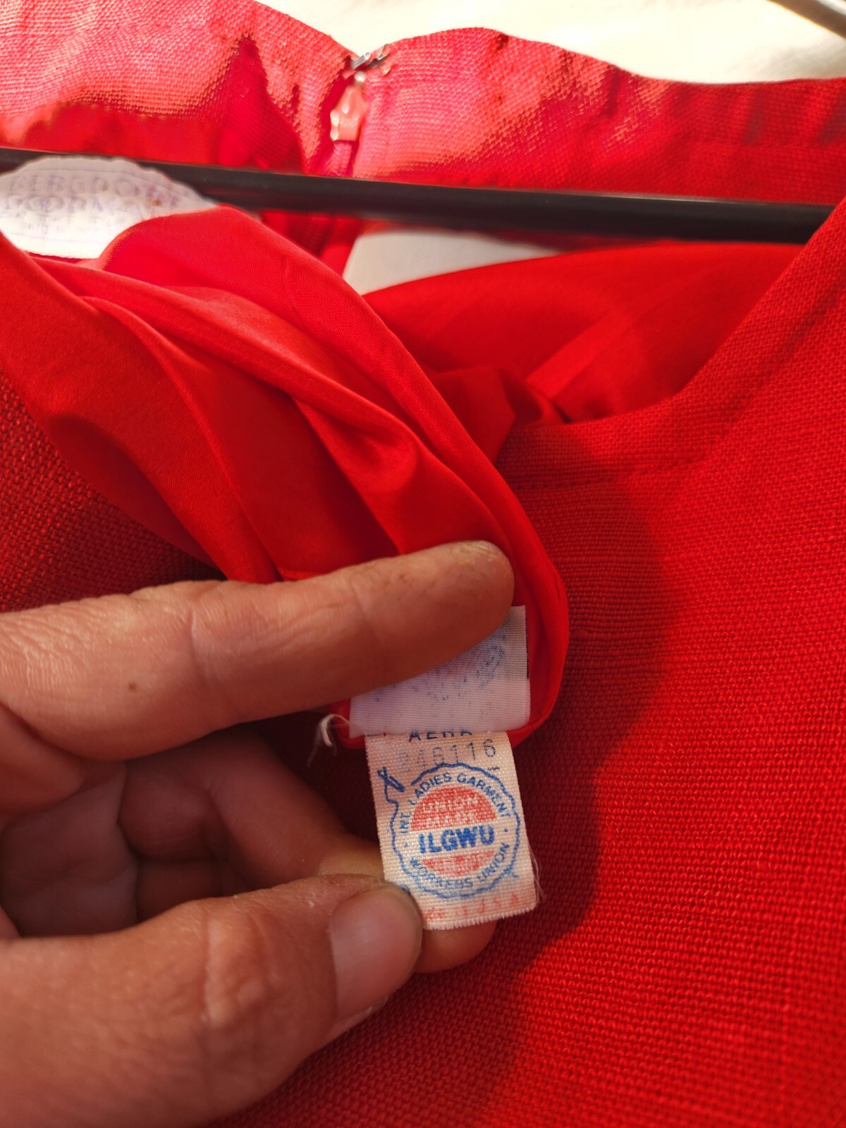 VTG Red Carolyne Roehm Bergdorf Goodman 50s/60s 1950s-1960s Size 10 Dress