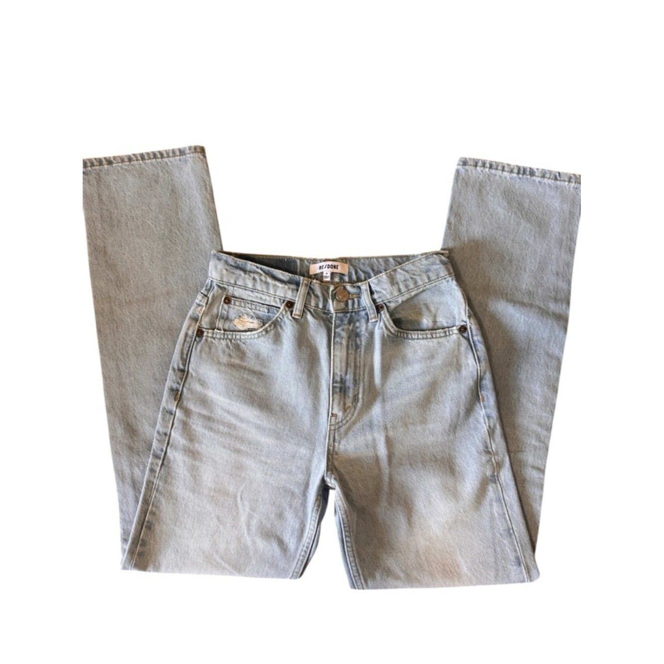 Re/Done 70s Original Straight color: Nu Disco High-Rise Straight Jeans