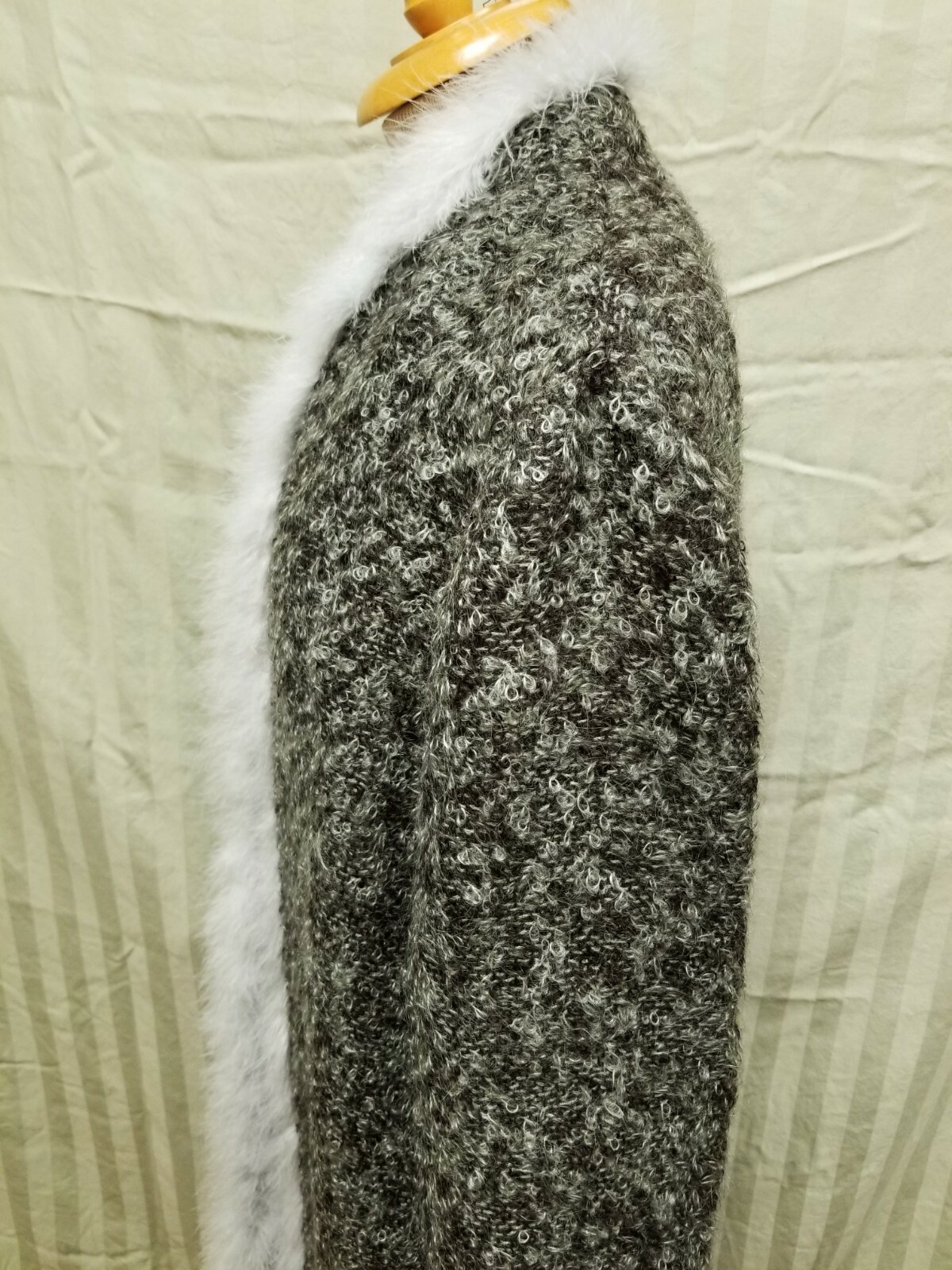 Vintage Georgina Von Etzdorf Mohair Wool Feather Duster Sweater Coat M ~ England