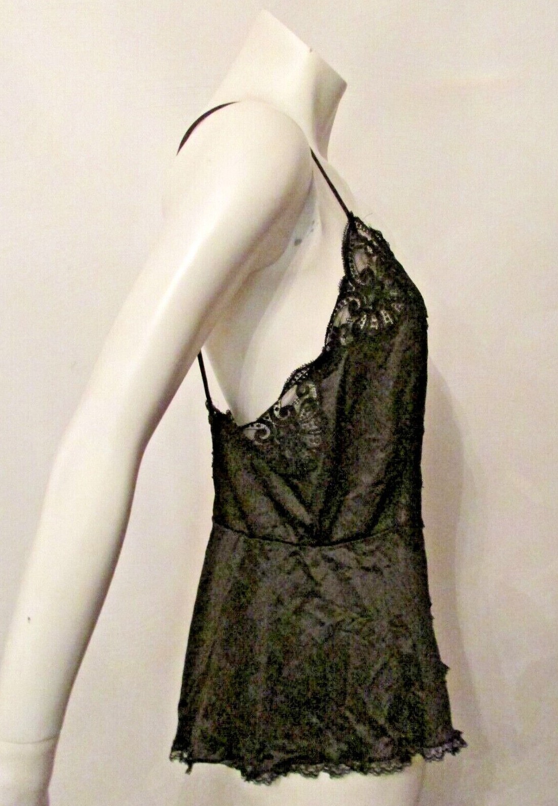 Delicacies Maidenform 91015 Nylon & Lace One Piece Teddy Bodysuit 34/75 USA made