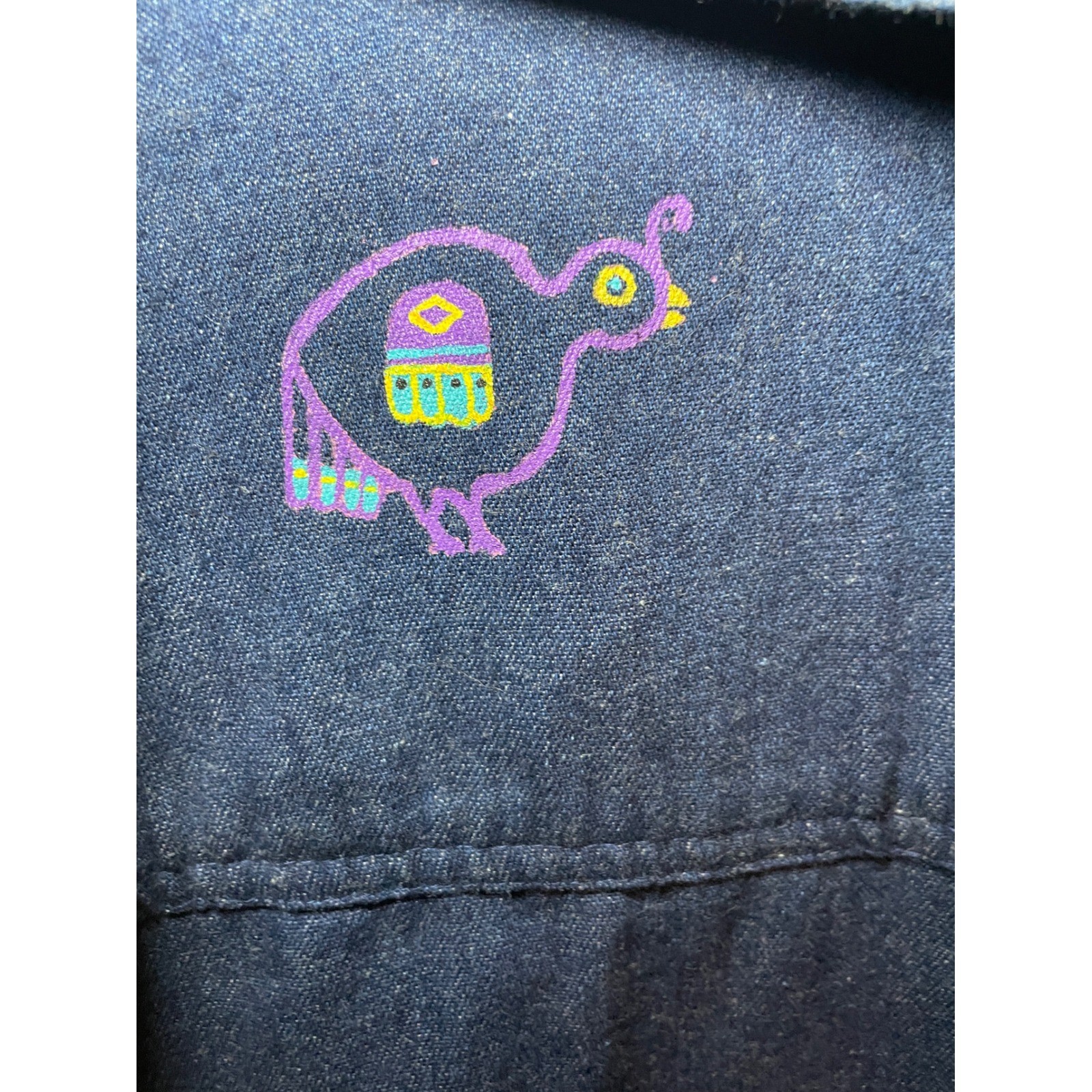 Vintage Art to Wear Kokopelli Native Inspired Eclectic Overshirt Statement Piece