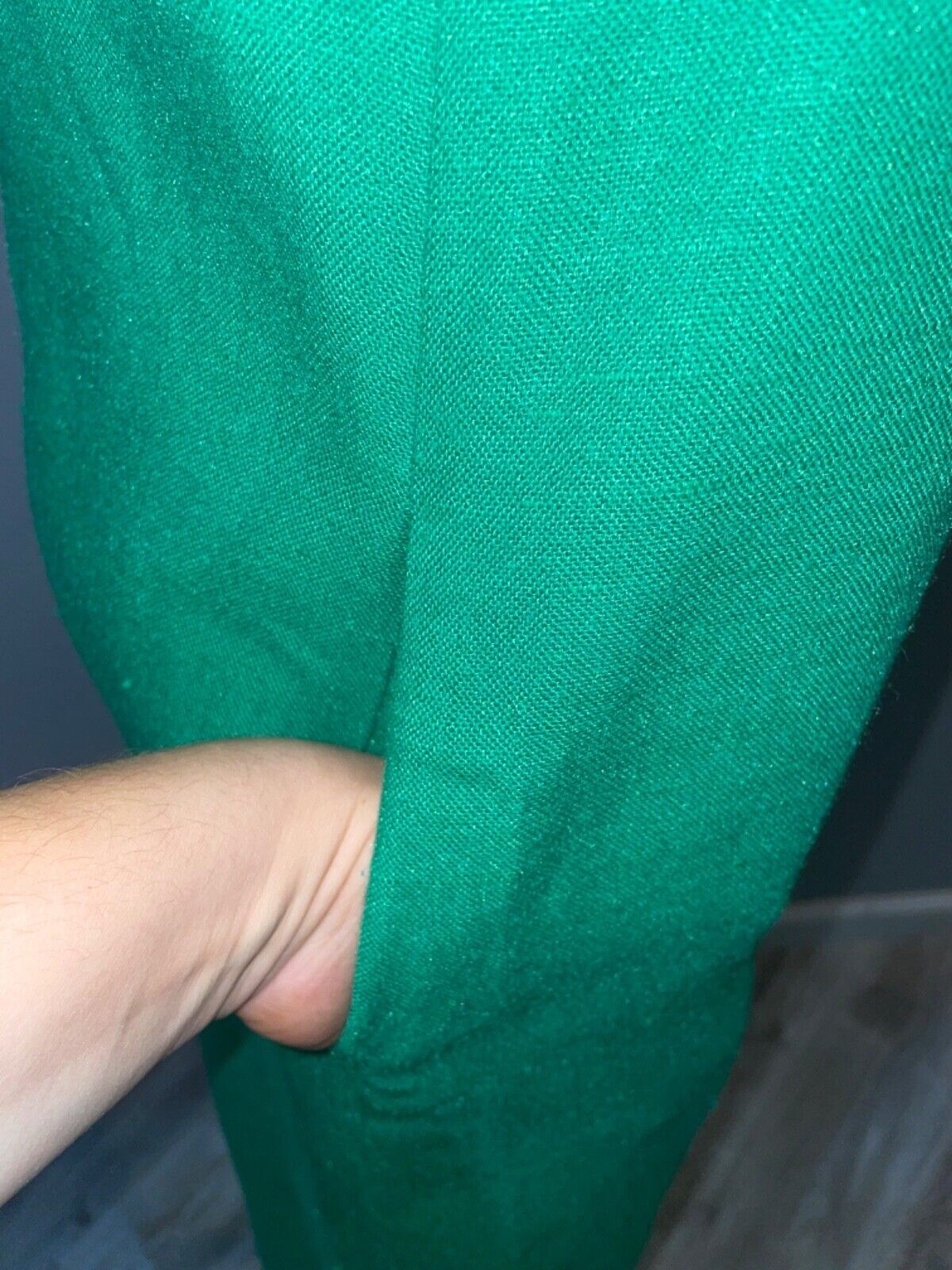 Vintage Women’s Green Sleeveless Dress size 6 Button Up on the Side Square Neck