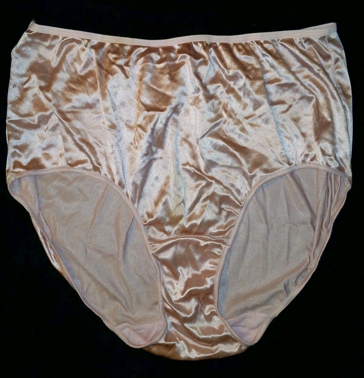Vintage Hanes Pink Satin Second Skin Silky Shiny Hi-Cut Brief Panties EUC L 9