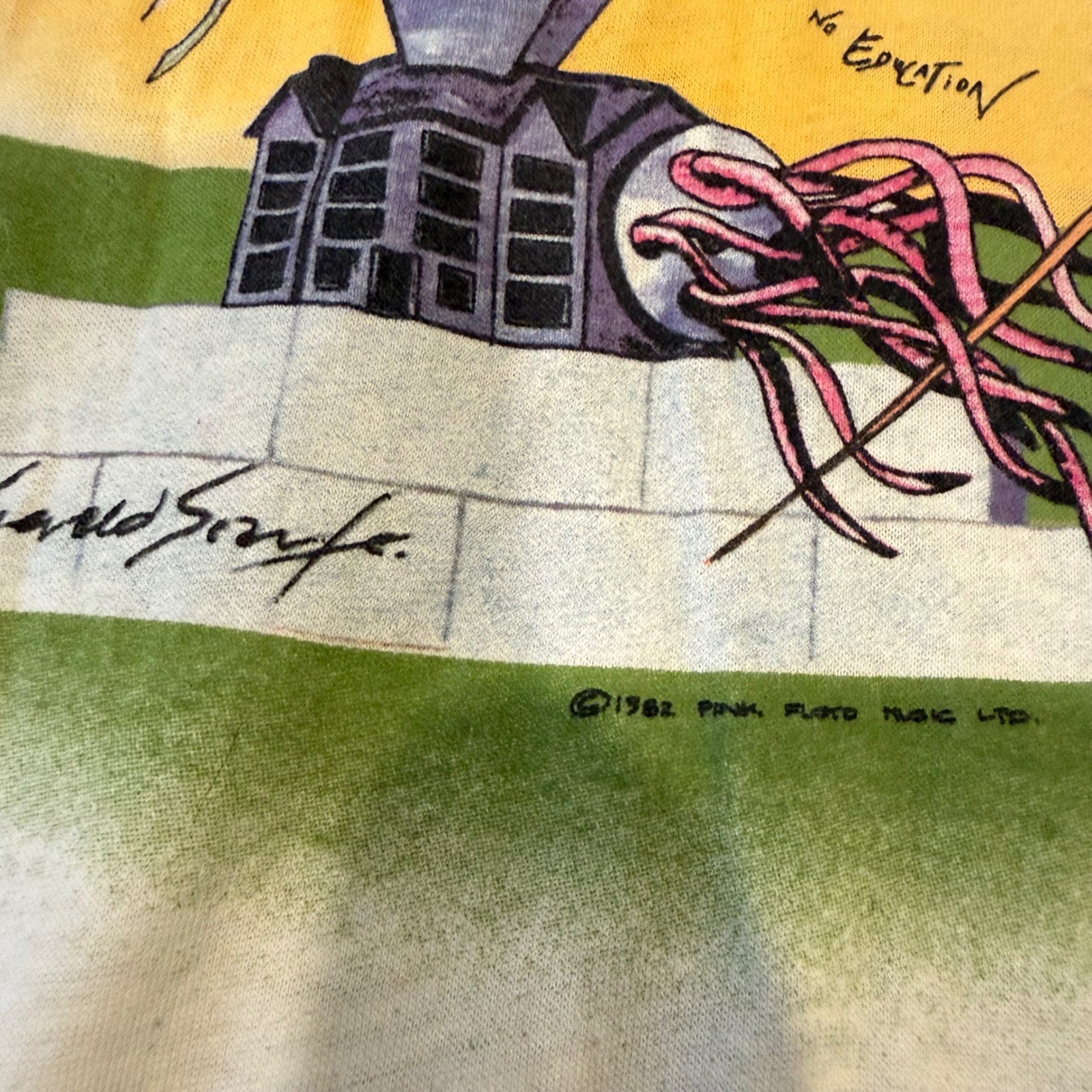Vintage Pink Floyd The Wall Gerald Scarfe Baseball 3/4 Sleeves Single Stitch
