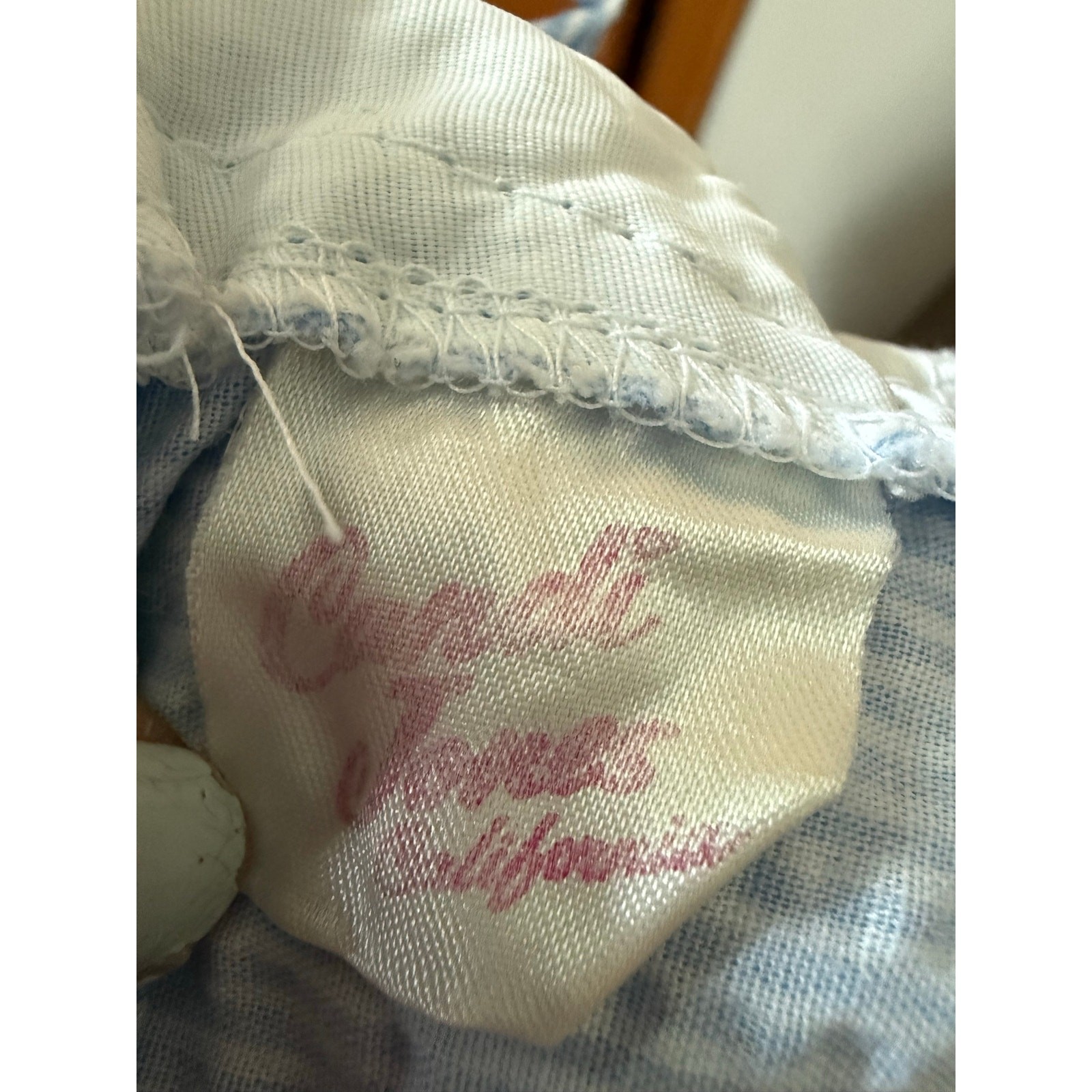 Vintage Candi Jones Seersucker Romantic Pairie Dress Small