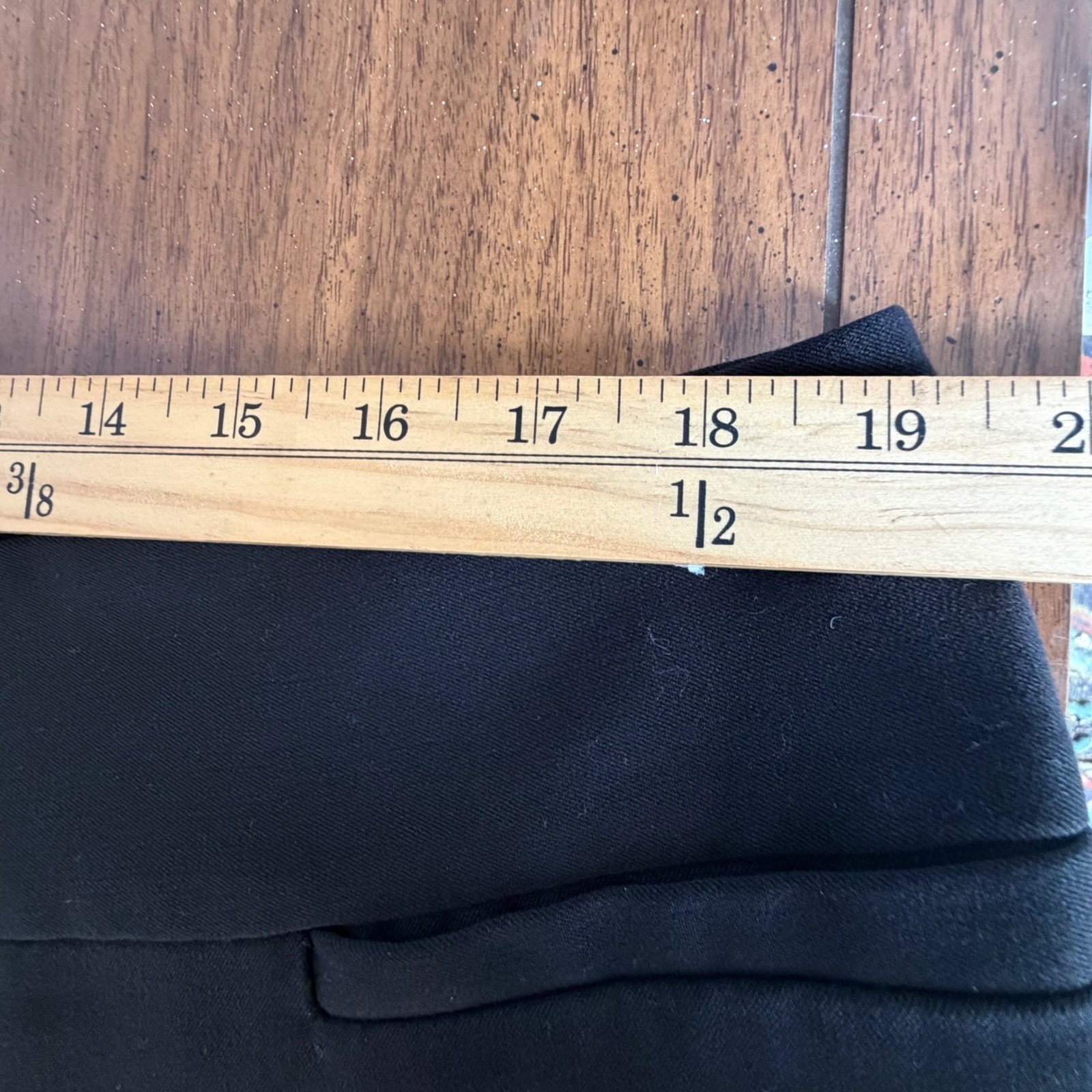 Vintage 2000s Black Career Minimalist Wide Leg Dress Pants Trousers Size 18 XL