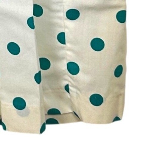 Sunshine Starshine Vintage 80s Polka Dot Peplum Dress Teal White Bow Size 14 NWT