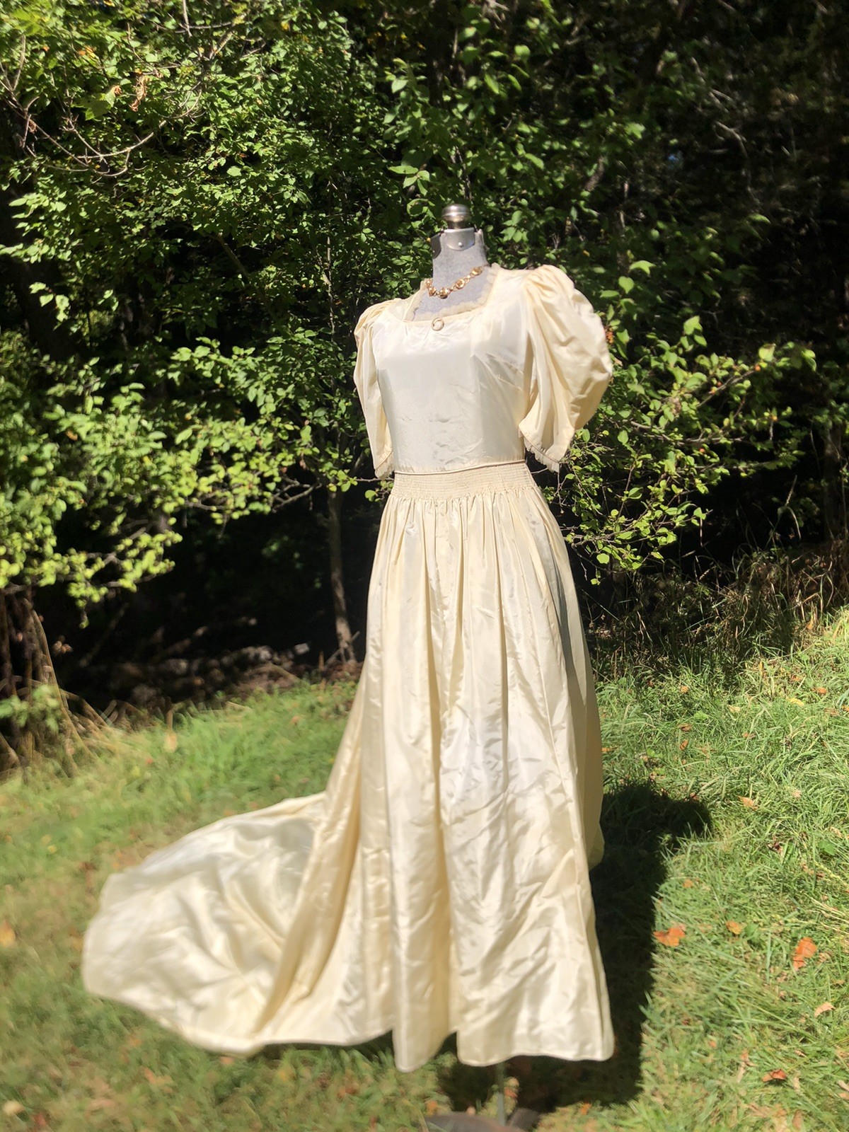 Vintage 1930’s Very Sweet Simple Wedding Gown Dress 34-26-60