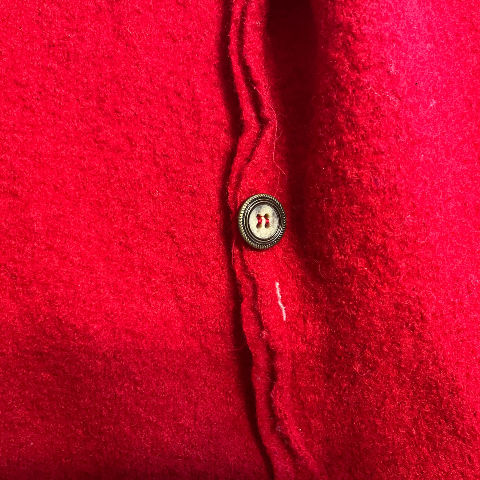 Vintage Tally Ho Red 100% Wool Cardigan Jacket Pollack Import Size M