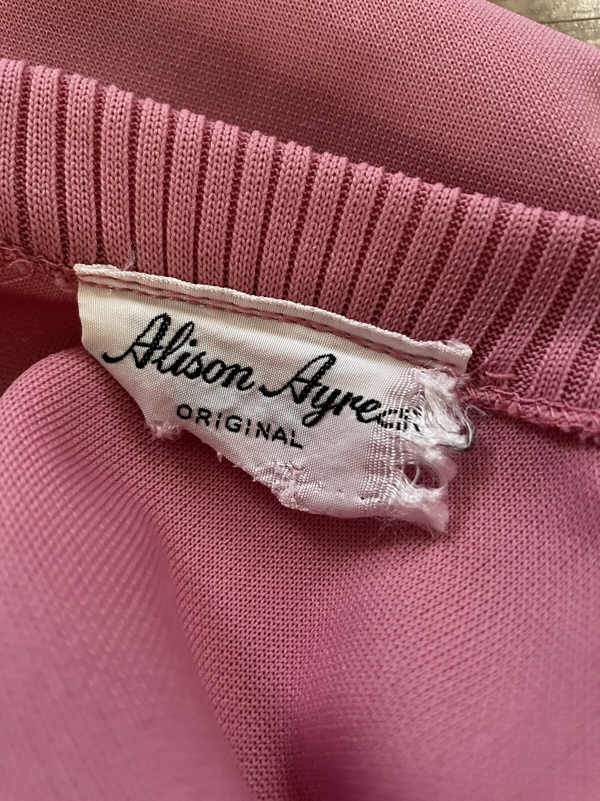 VTG Pink Barbiecore Alison Ayres Fit Flare Mini Sweater Dress Sz XS/S 60’s 70’s