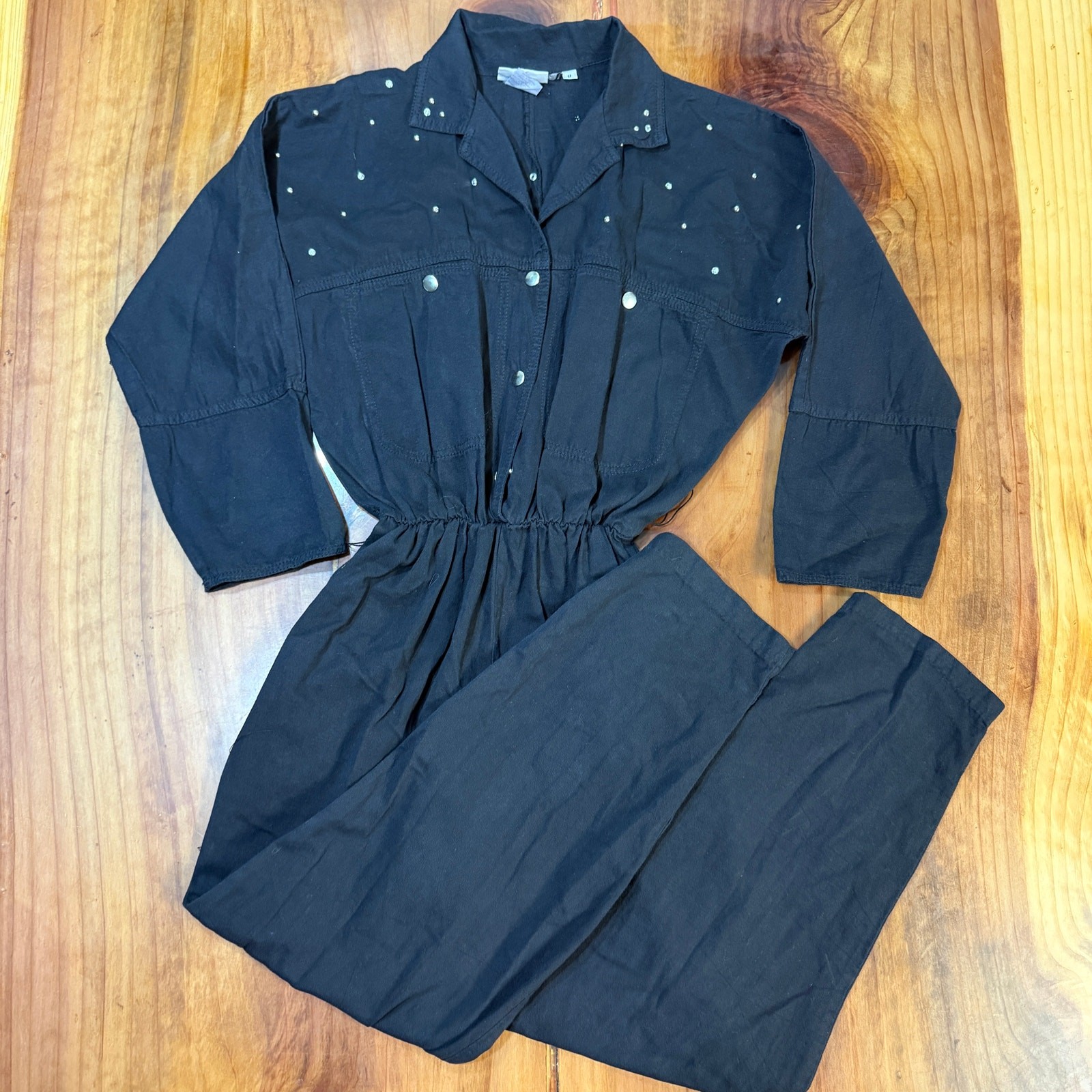 Vintage 80s 90’s Cherokee Women’s Jumpsuit 8 Cotton Bling Beaded SS16