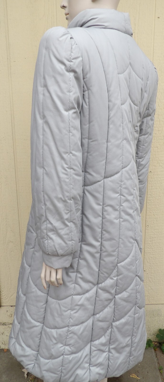 Vintage J Gallery Puffer Long Gray Warm Winter Coat Size Large