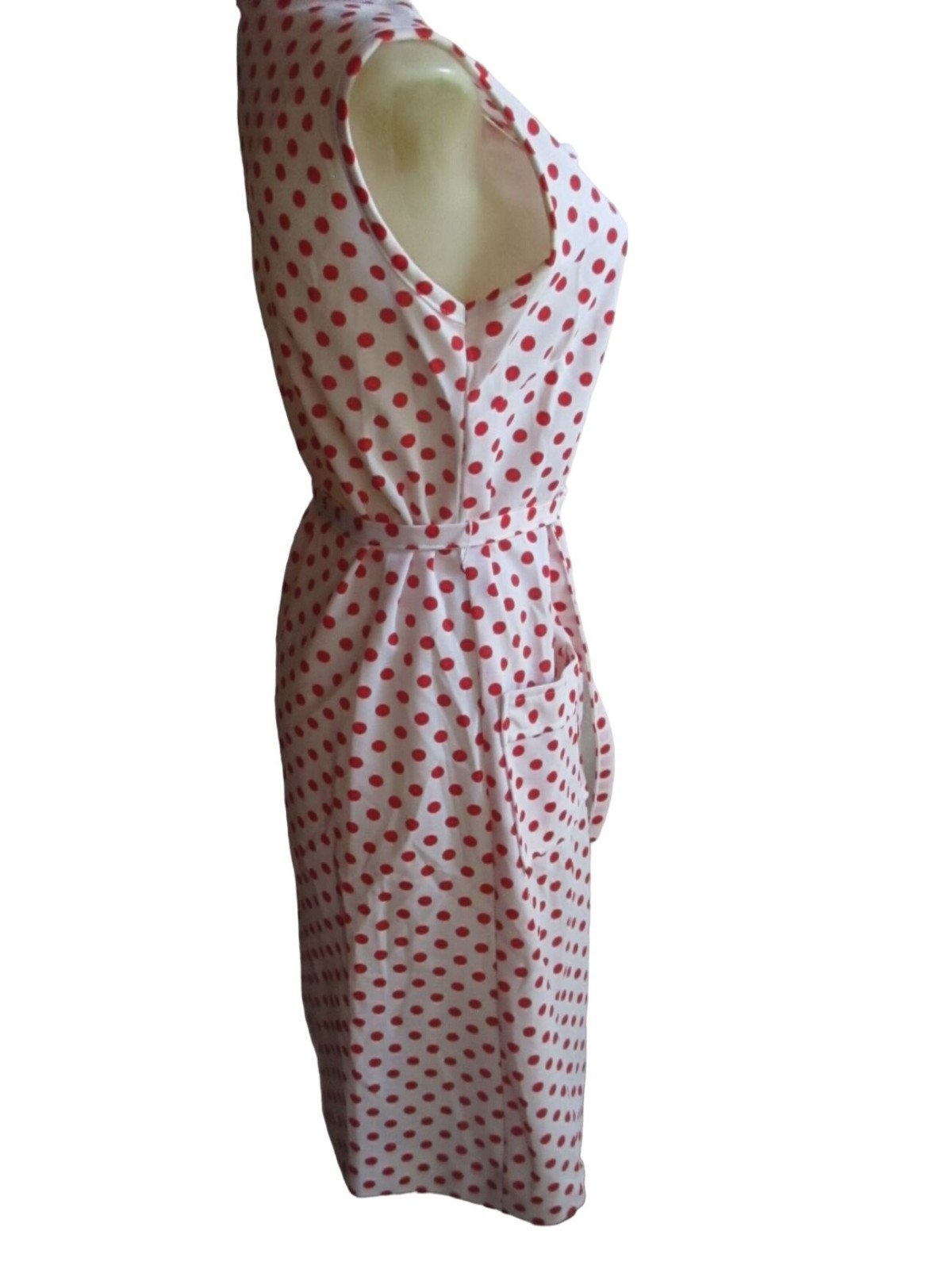 Vintage Women’s Dress 8/10 Polka Dot 1970’s Flutterbye Country Dance r