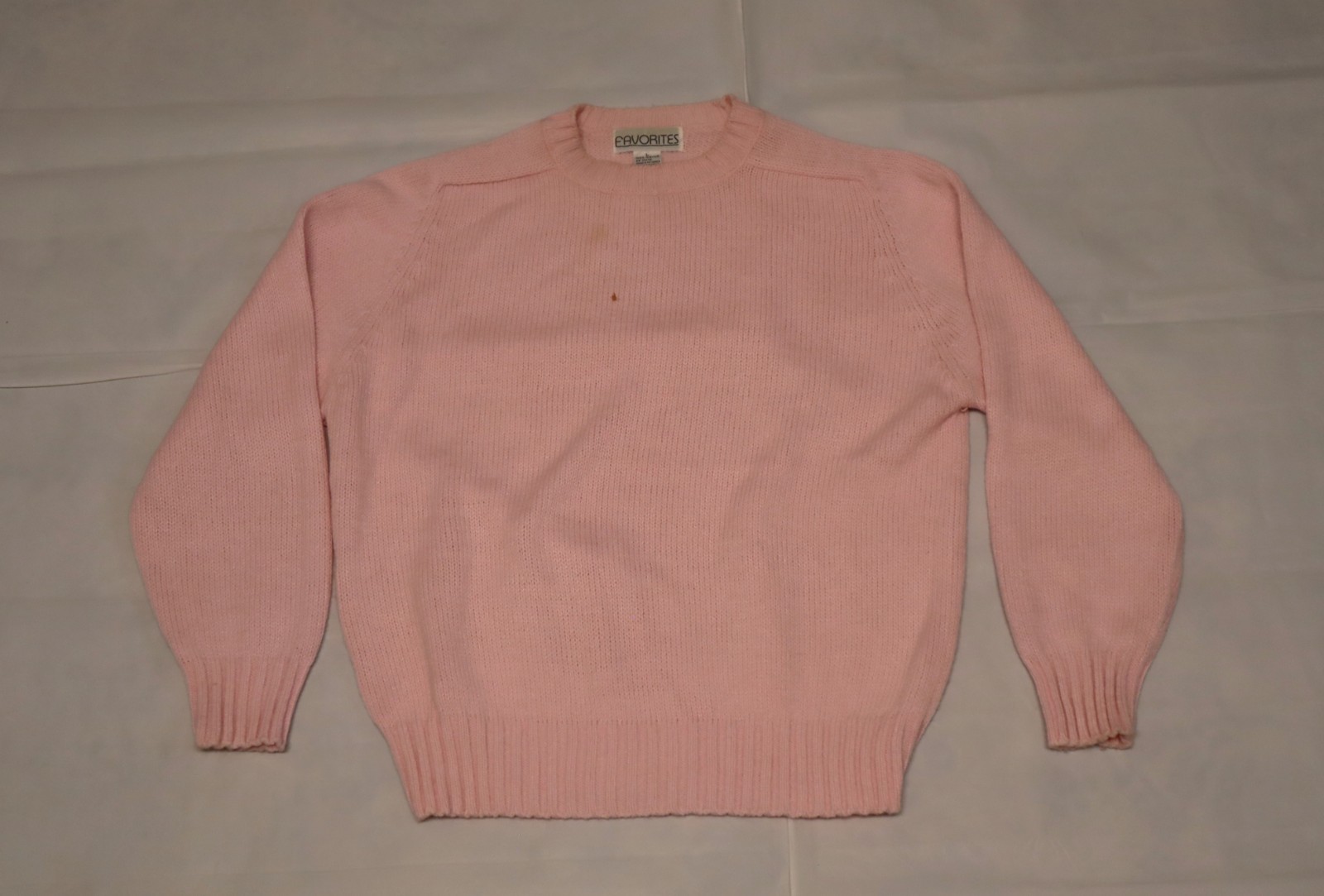Vintage 1980s 90s Favorites womens pink pullover sweater size L