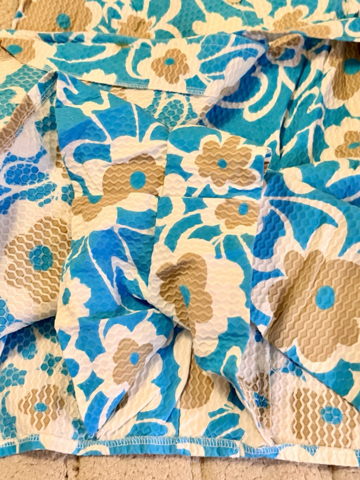 Vintage 60s Miami Originals Label Culottes Skort Dress Sz S/M Beach Pool Party