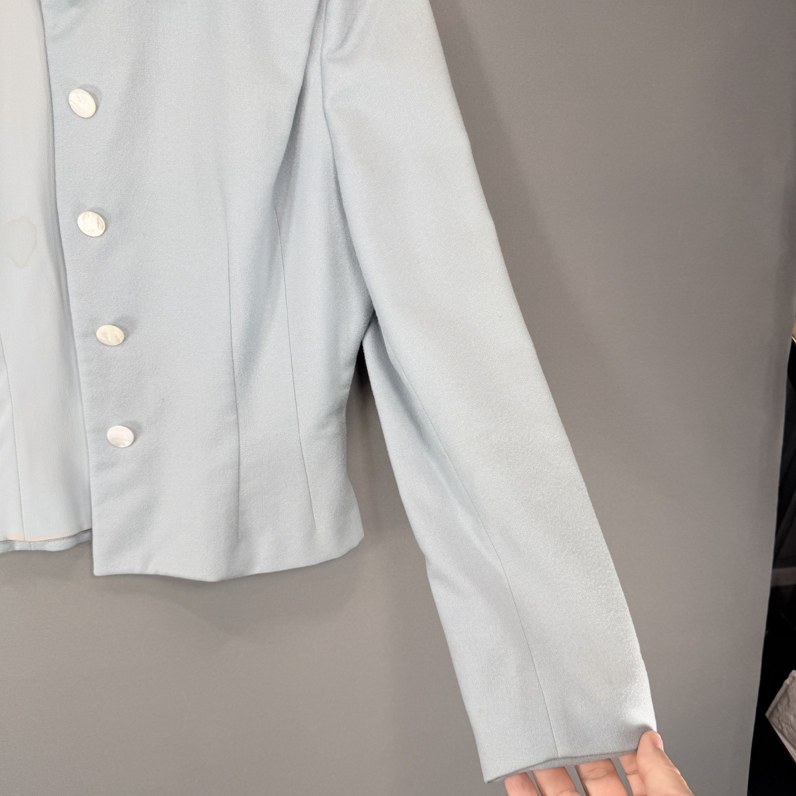 VTG Moordale Junior 50s Wool Jacket Peter Pan Collar Light Blue McEwen Thompson