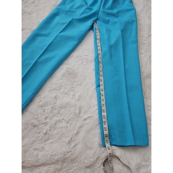 Salon Studio Vintage 3pc Pant Set Medium Turquoise Floral Burnout Shirt Tank