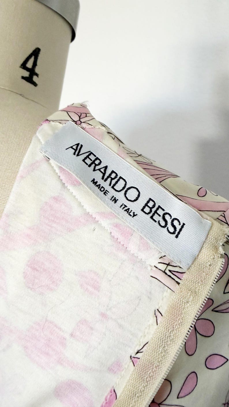 1960s Averardo Bessi Dress / 1960s Floral Dress / Averardo Bessi / Size Large