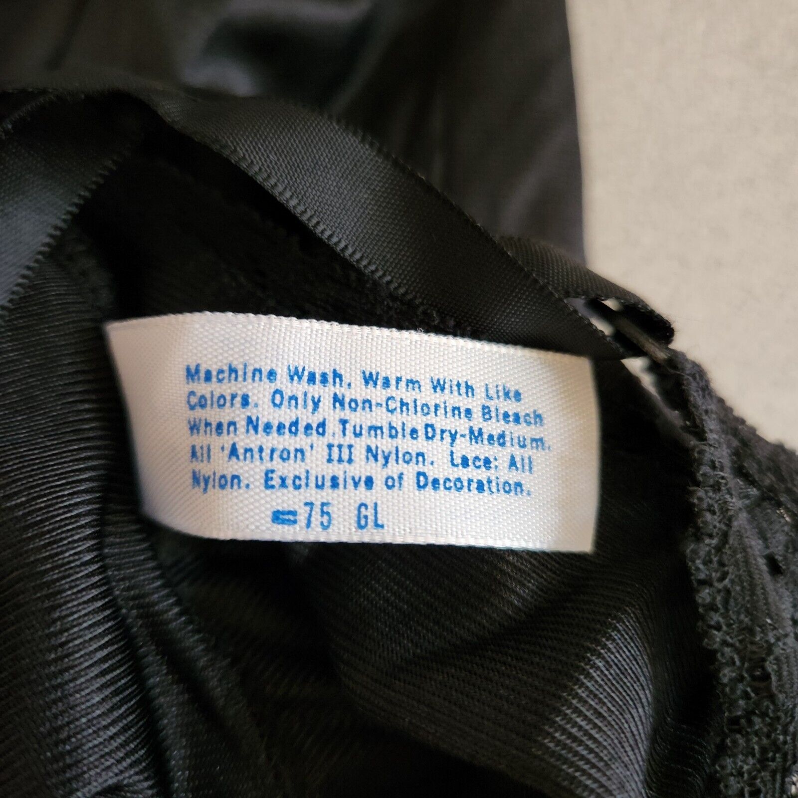 Ladies Garment Workers Union Label Women’s Black Lingerie Lace VINTAGE Sz 11