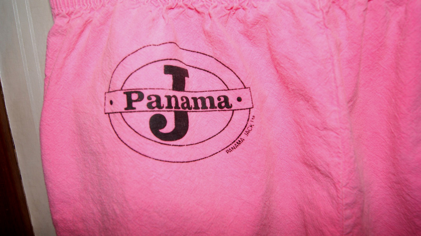 Vintage 90s Panama Jack Neon Pink Small Beach Lounge Pants USA Made Ocean