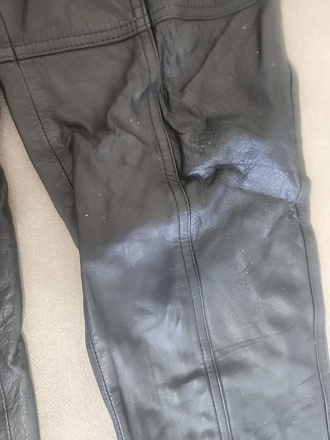 vintage 80’s 90’s y2k leather pants sz 4 black biker club womens together great