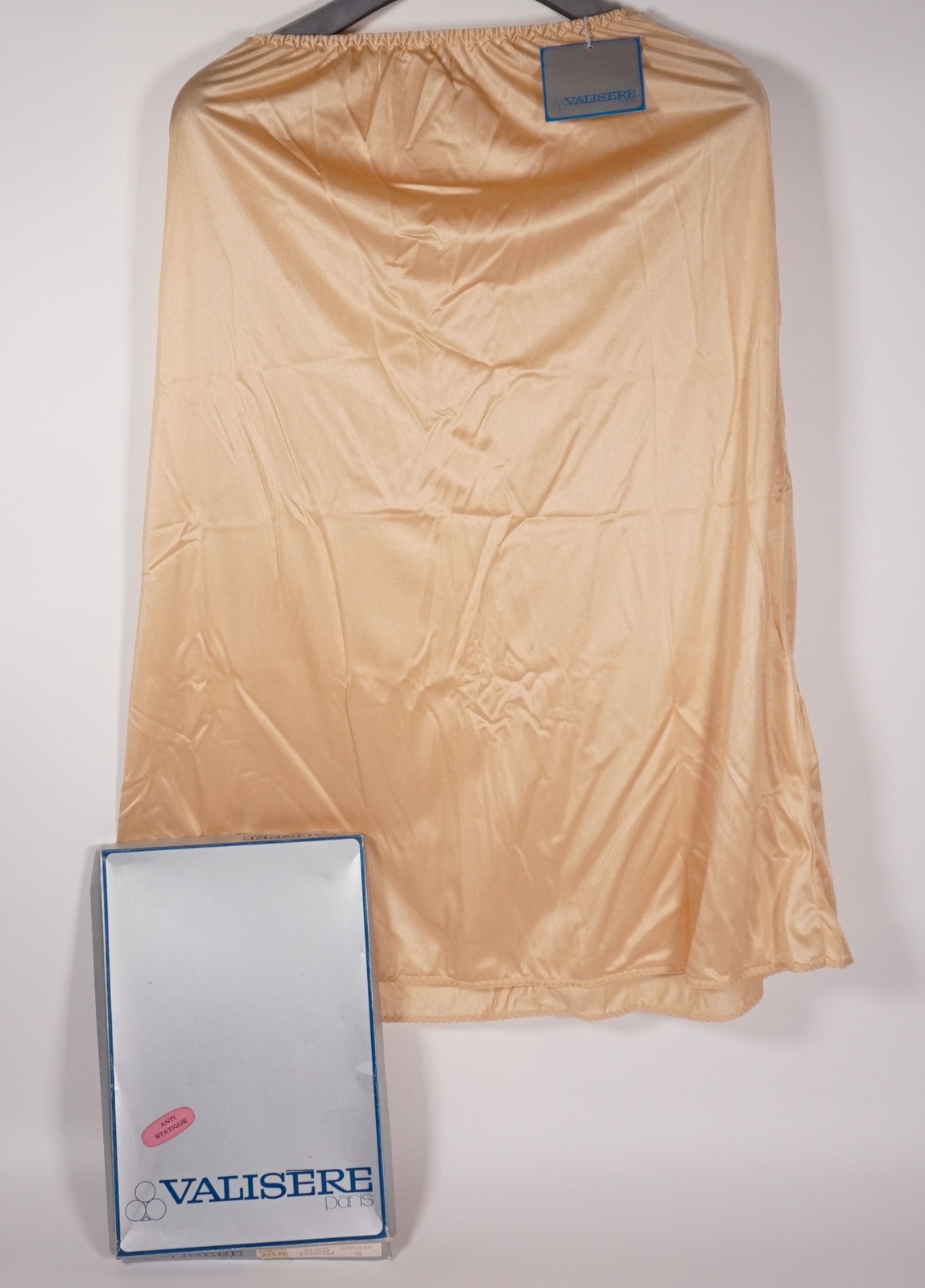Vintage Valisere Paris Womens Underskirt Chemise Lingerie Sable Size 44 With Original Box