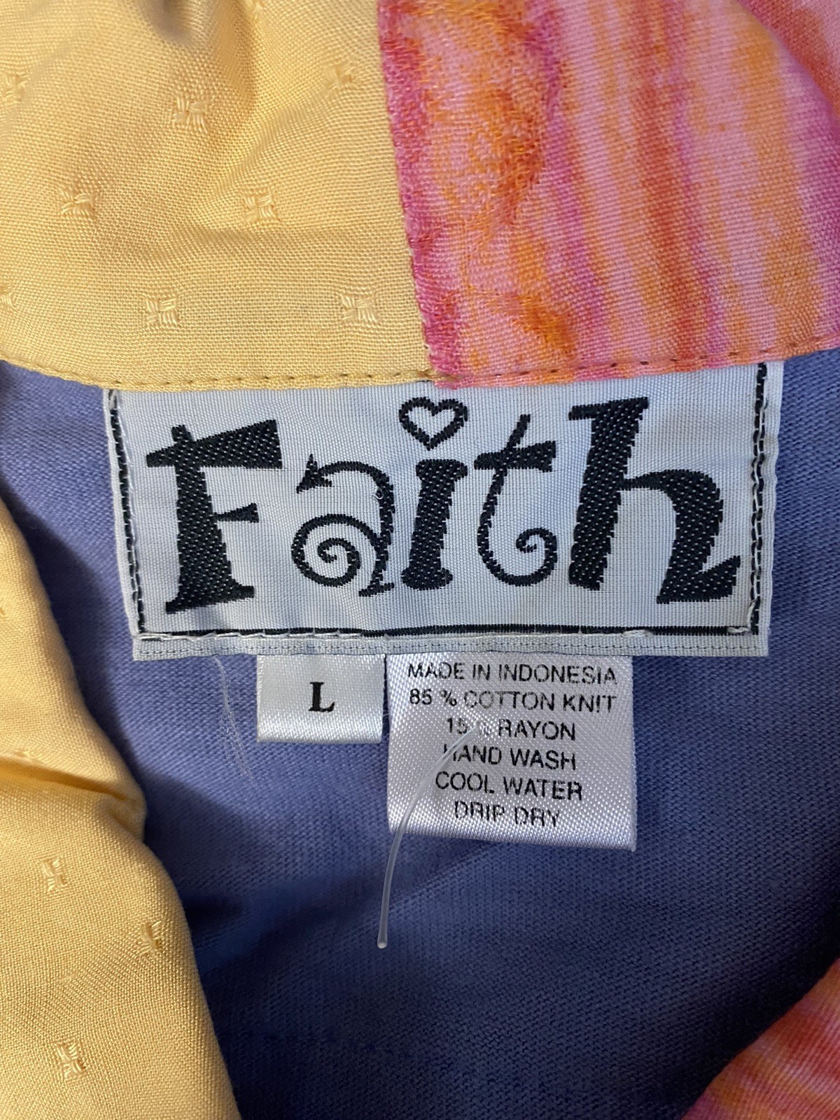 Faith Vintage Block Button Up Large