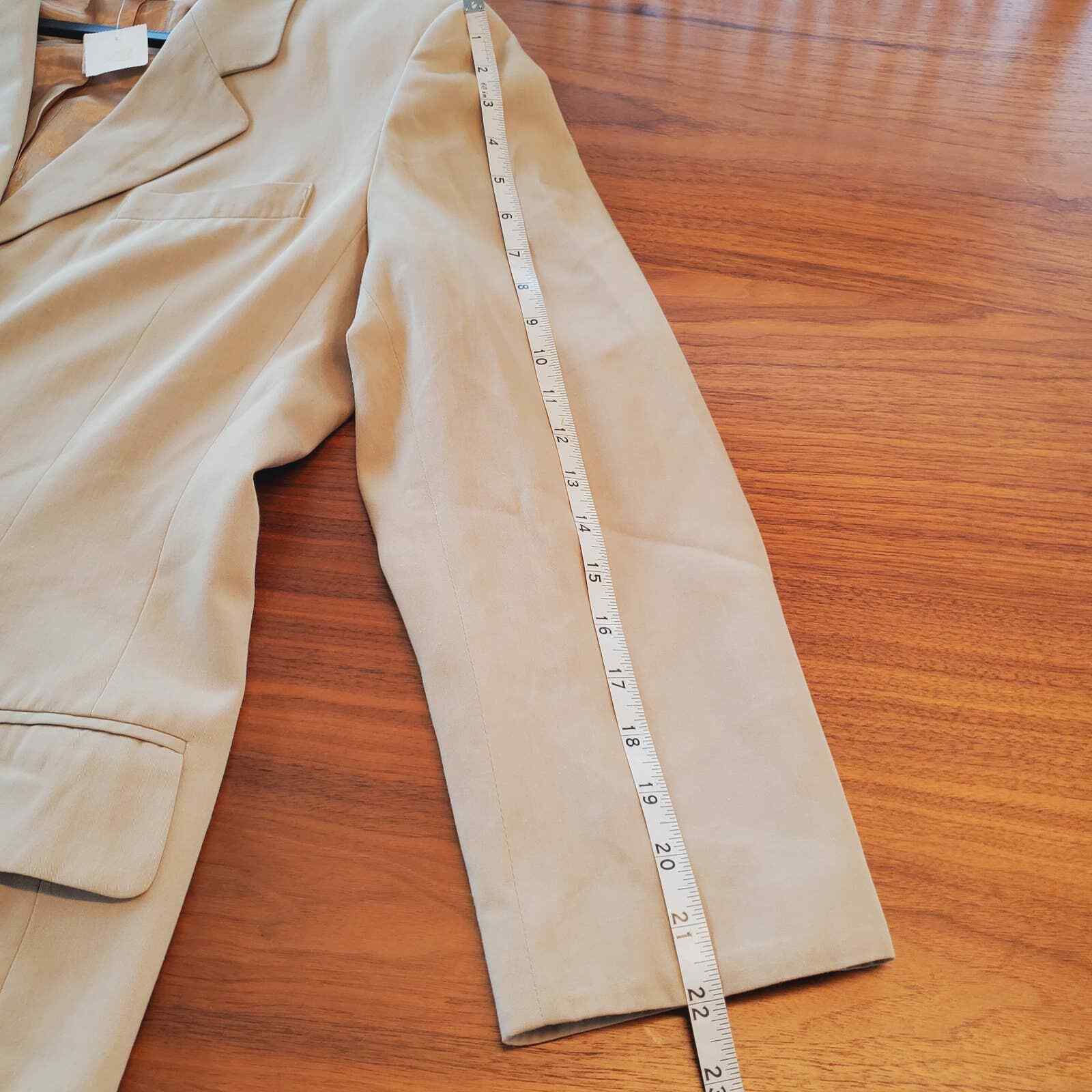 Jones Wear Vintage NWT Oversized Women’s Blazer Single Breasted Sz 12 Tan Retro