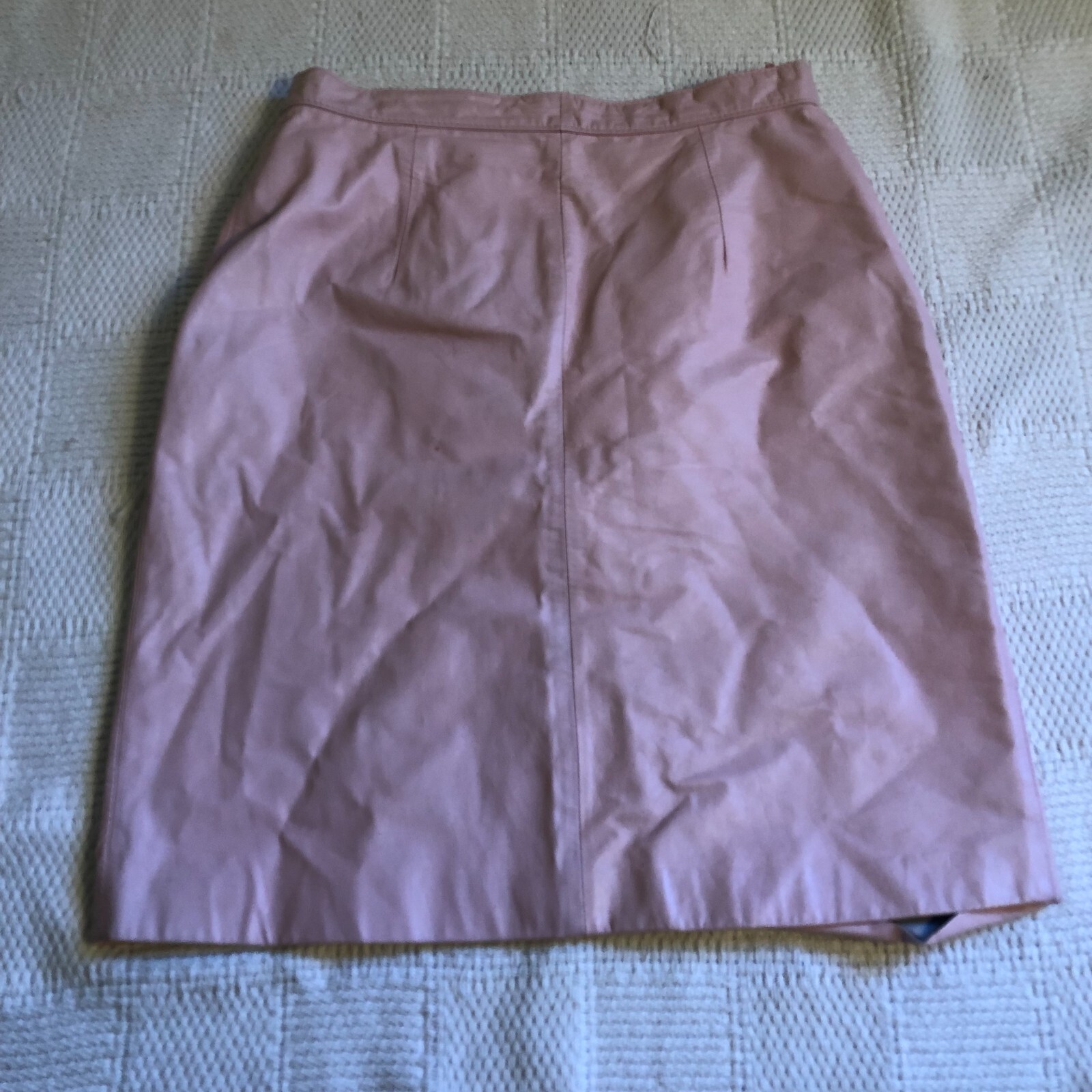Womens Vintage Brass Plum Nordstrom Pink Leather Skirt Size 7