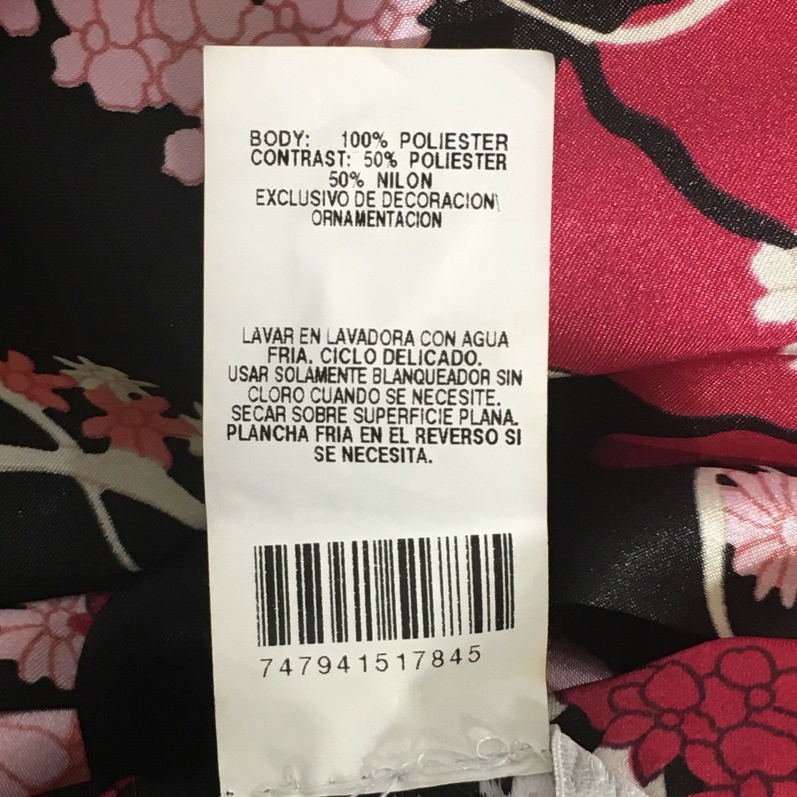 Vintage Speechless Womens Fit And Flare Dress Size 11 Pink White Black Floral