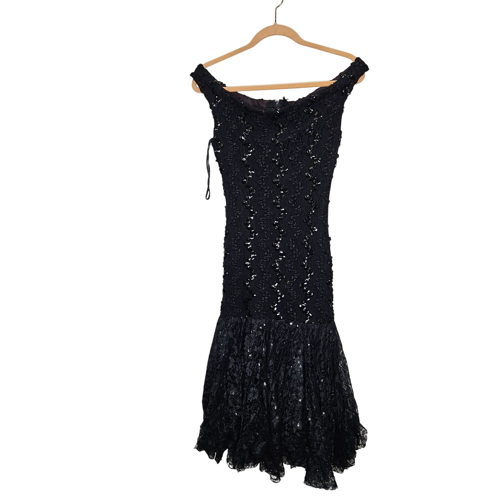Vintage 80s 90s Lace Dress 5/6 Skater Grunge Whimsigoth Fairy Addams Mermaid