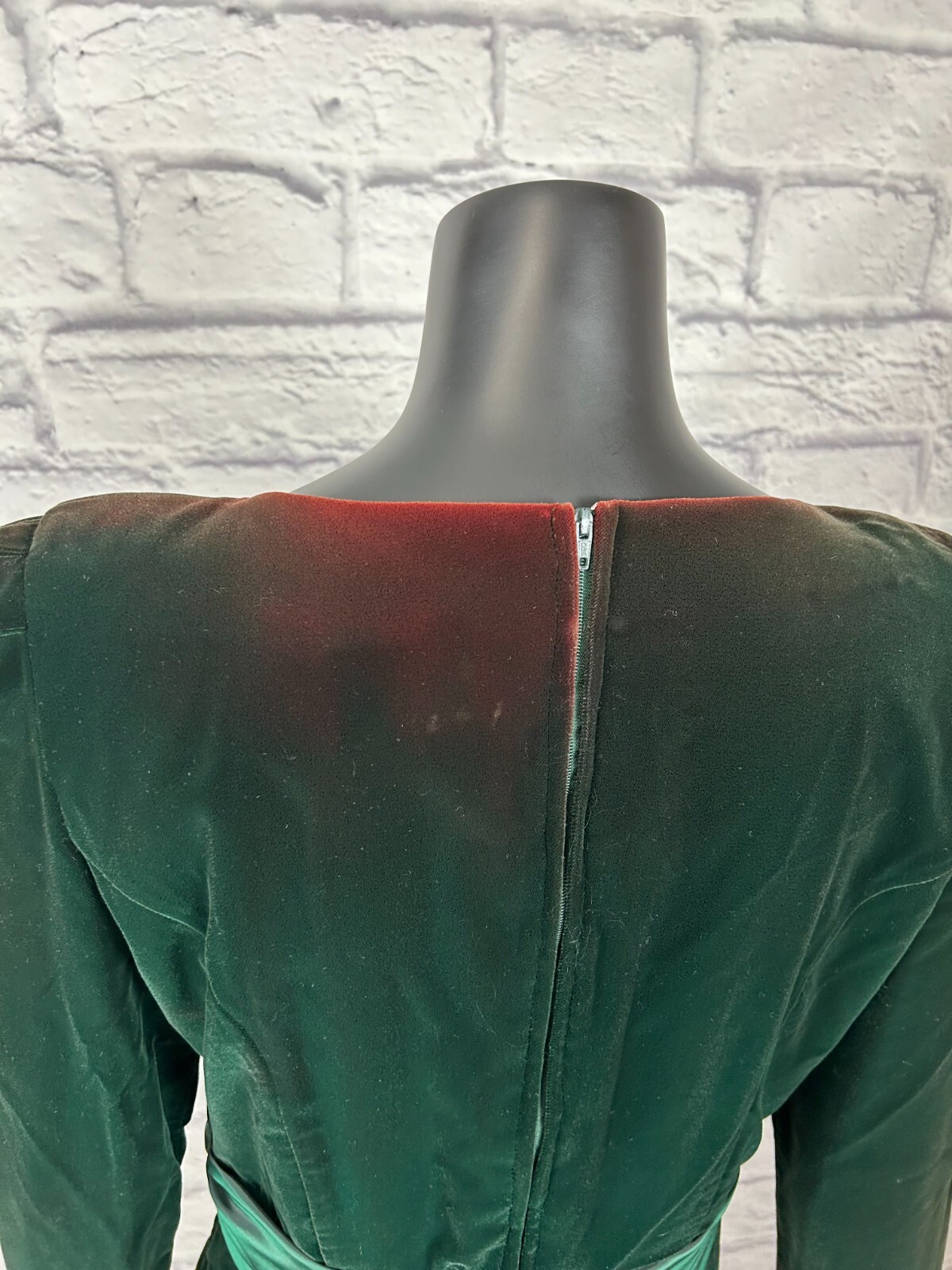 Jessica Howard Long Sleeve Sweetheart Velvet Green Women’s Size 12 Vintage 90s