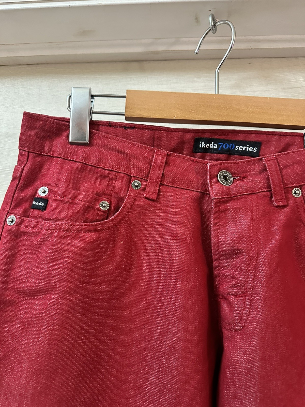 NWT Ikeda 700 Series Y2K 2003–2007 Red Flare Jeans Low Rise Women’s 29