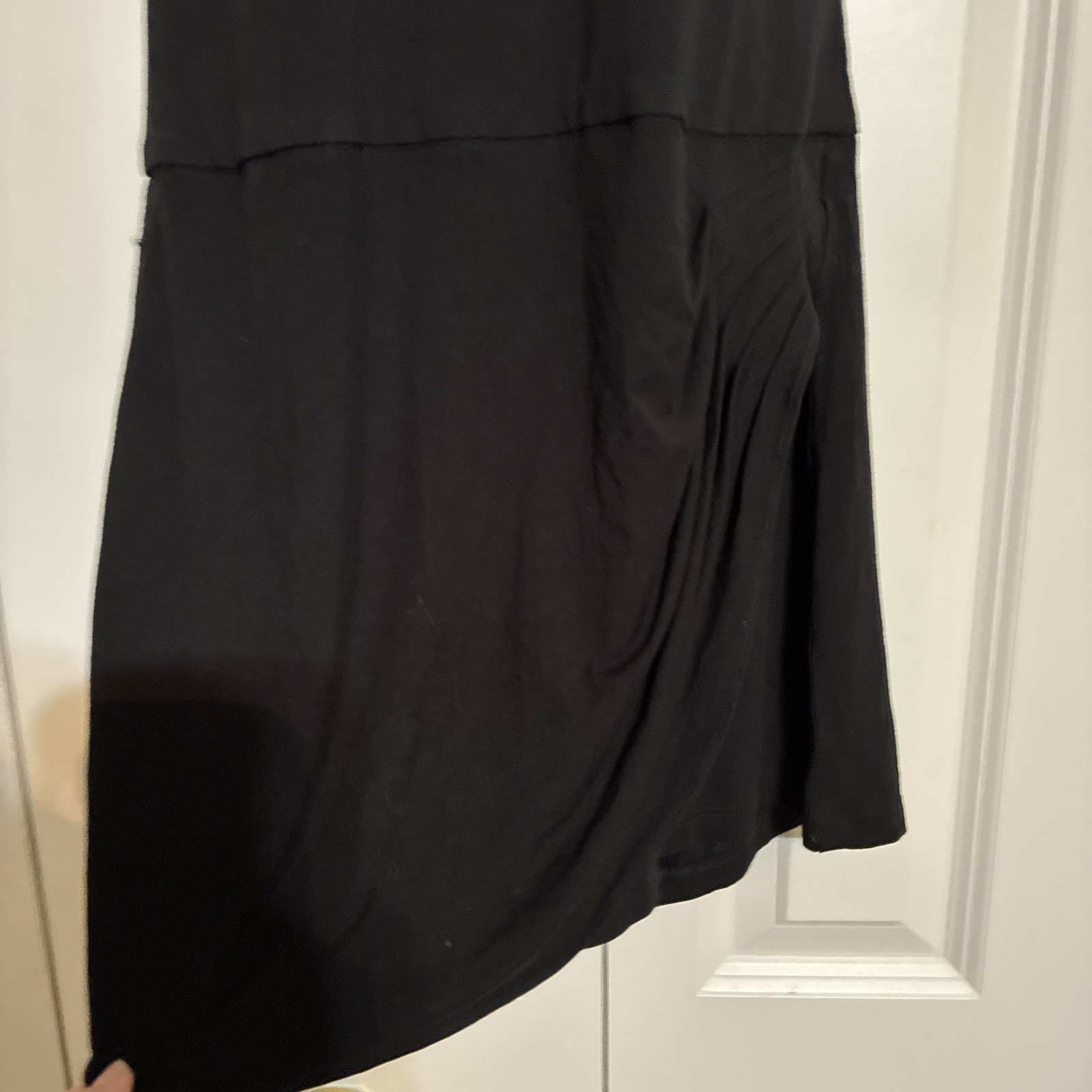 Vintage Cache Black Halter Dress Romper Y2K Blue Scarf Neckline