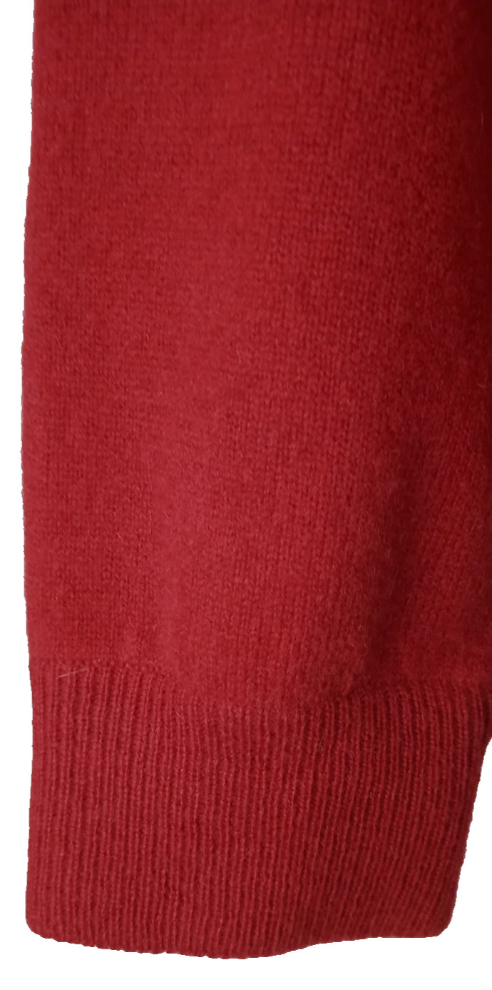 Preppy Classic VINTAGE White & Warren Cardigan Sweater Women’s L CASHMERE Red