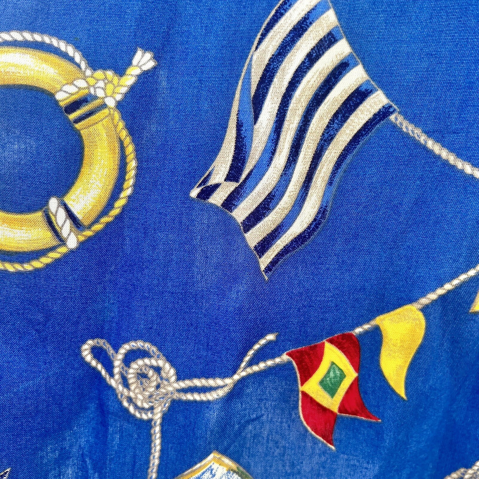 MARITIME NAUTICAL Sailing Yacht 90s 1990’s Vintage Novelty Print Rayon Skirt XL